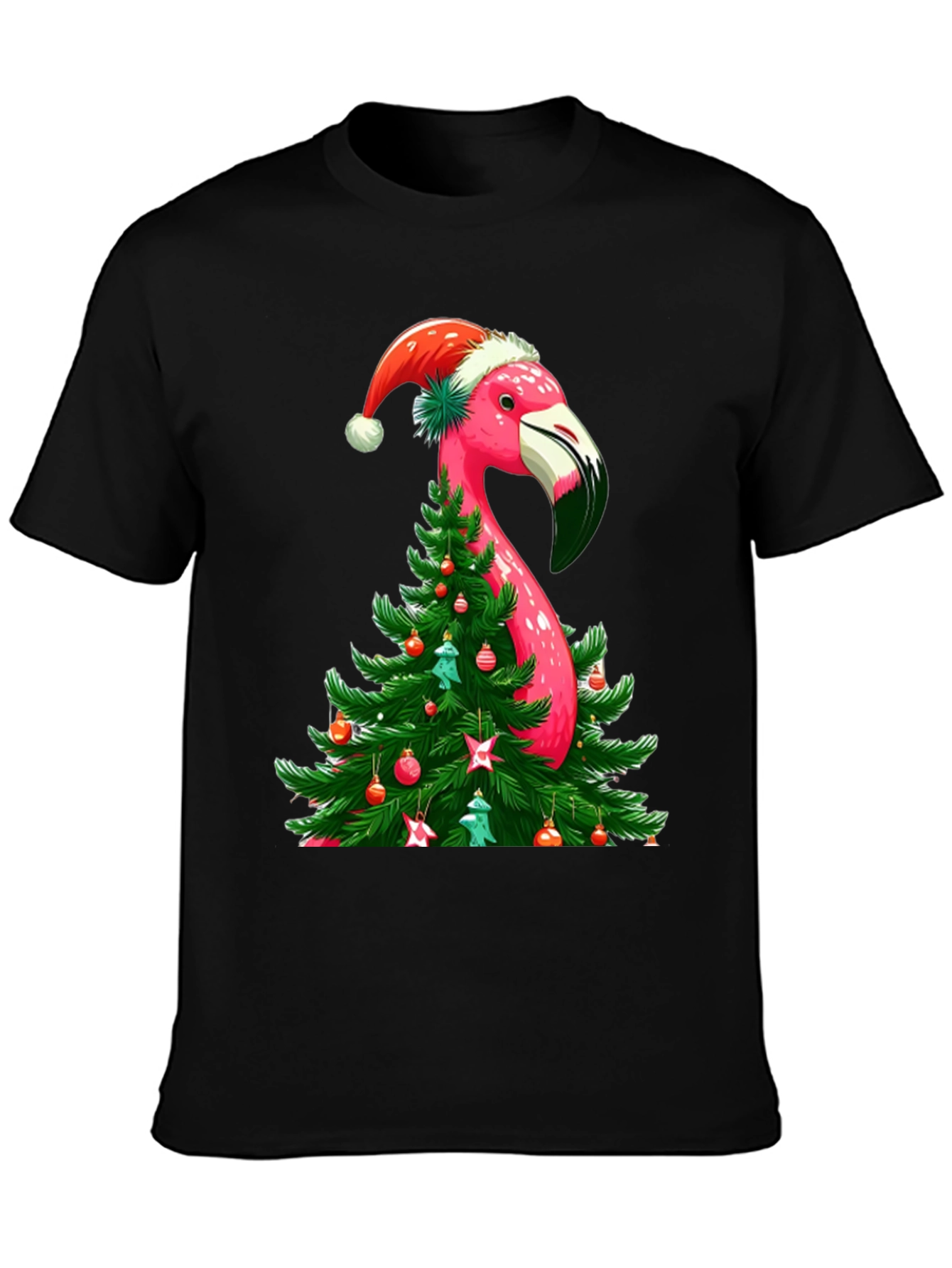 Festive Flamingo Christmas T-Shirt