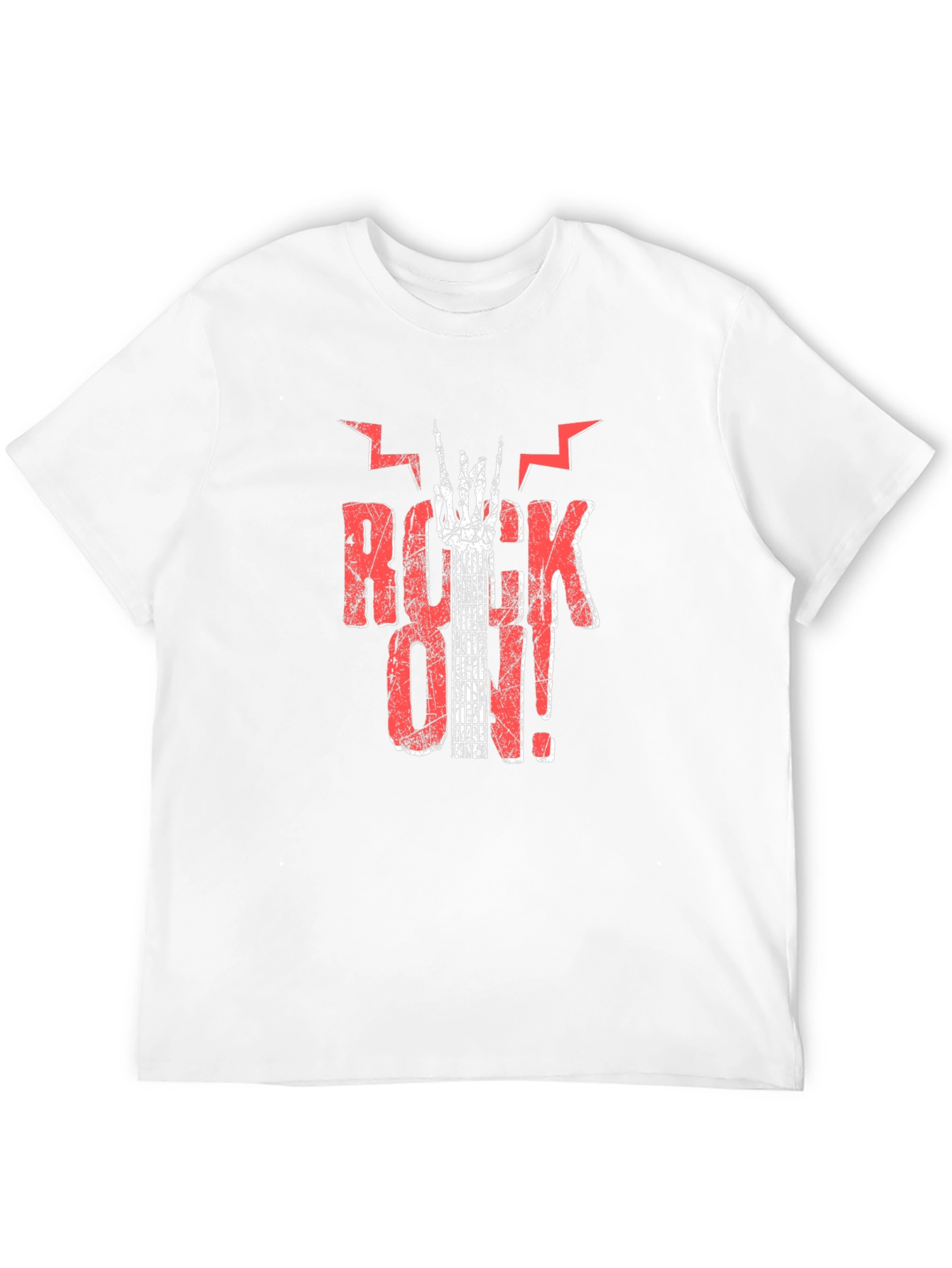 Rock On Graphic Print Black T-Shirt