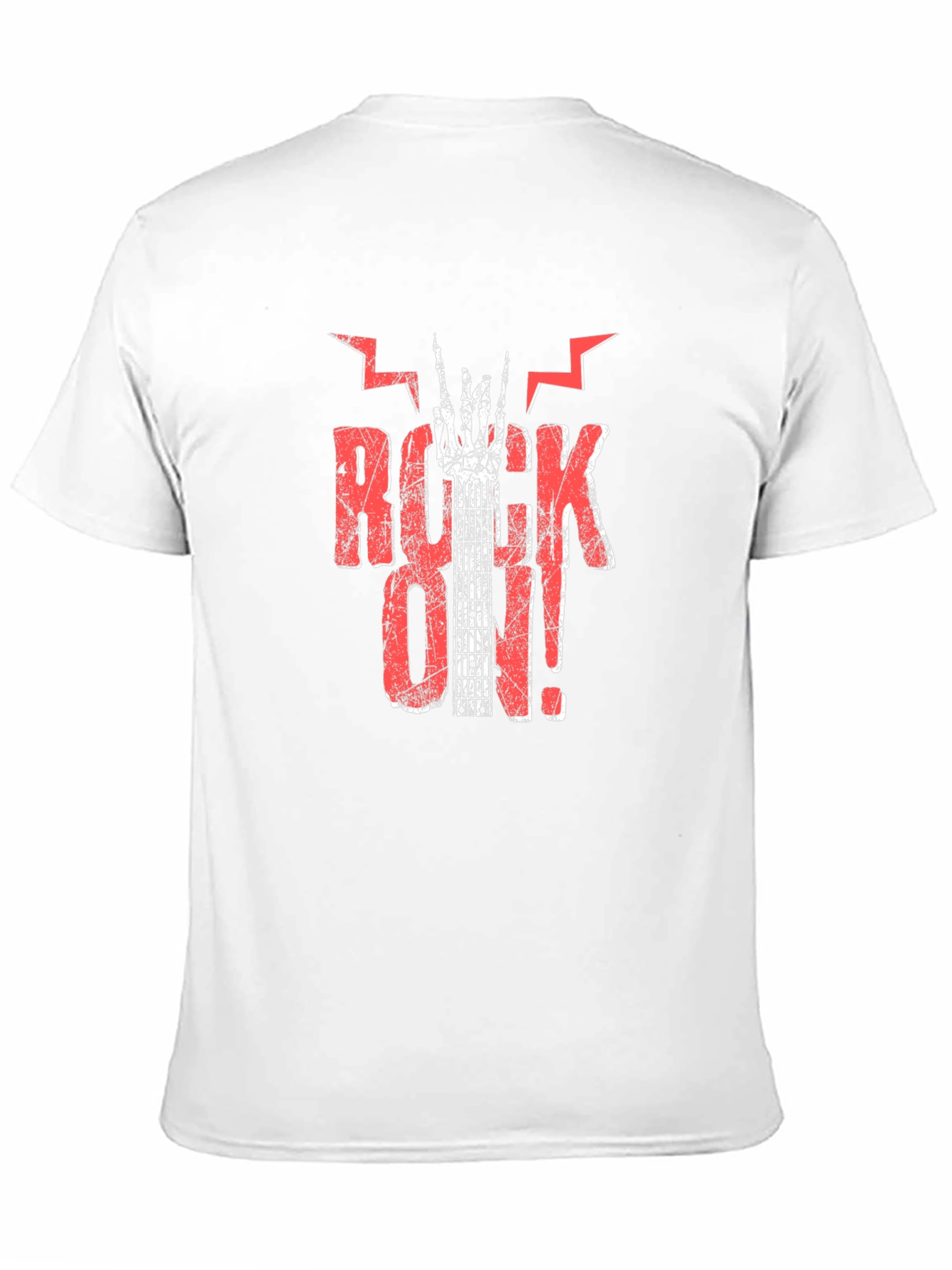 Rock On Graphic Print Black T-Shirt