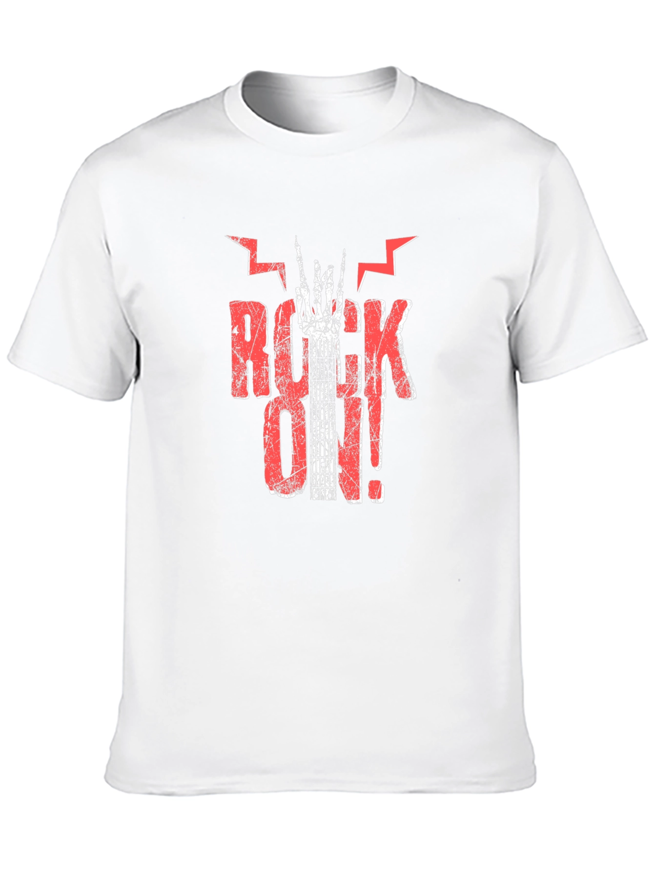 Rock On Graphic Print Black T-Shirt