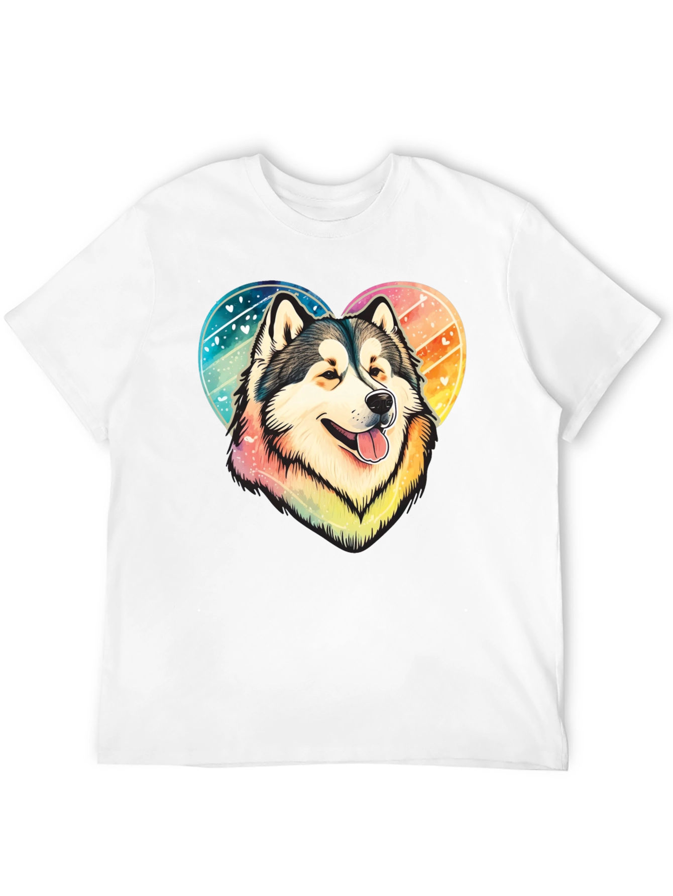Dog Lover T-Shirt: Heart Husky Graphic Tee