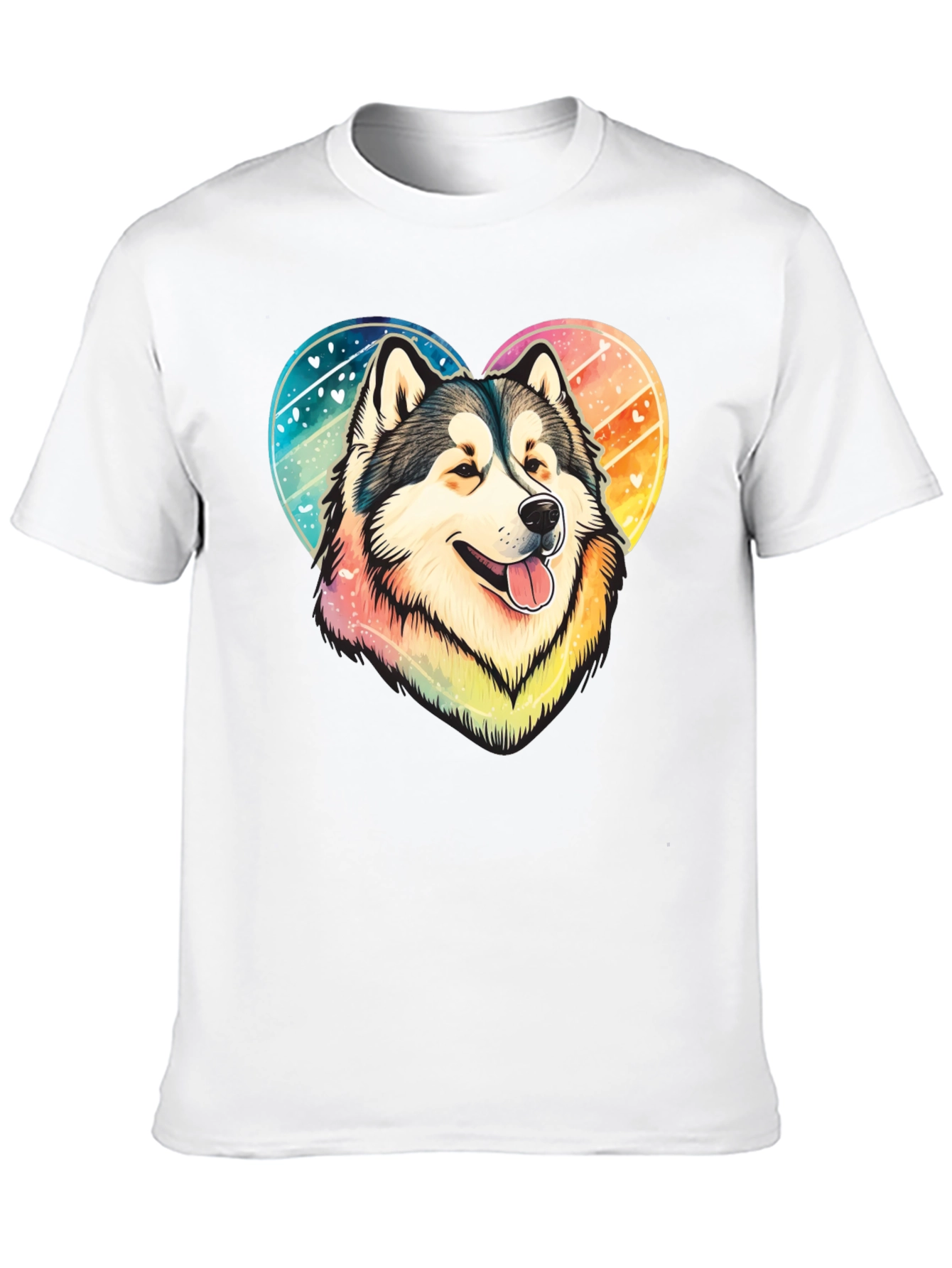 Dog Lover T-Shirt: Heart Husky Graphic Tee