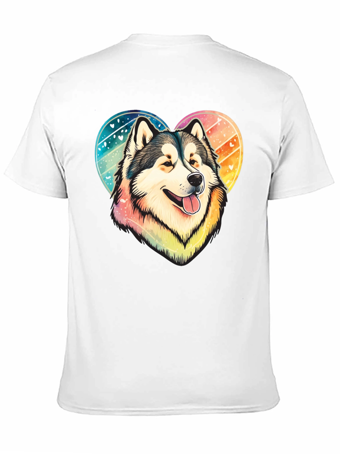 Dog Lover T-Shirt: Heart Husky Graphic Tee