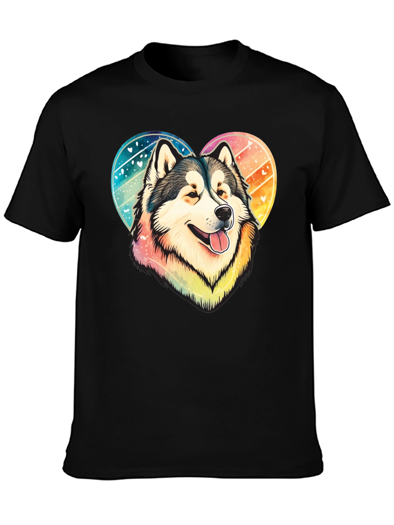 Dog Lover T-Shirt: Heart Husky Graphic Tee