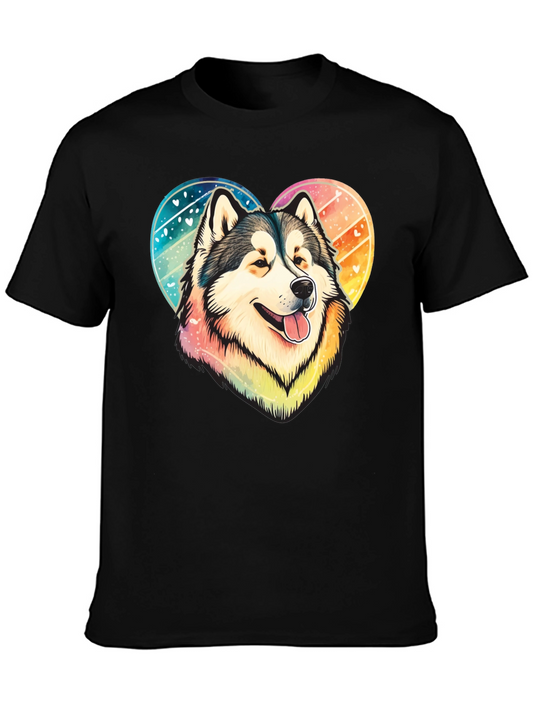Dog Lover T-Shirt: Heart Husky Graphic Tee