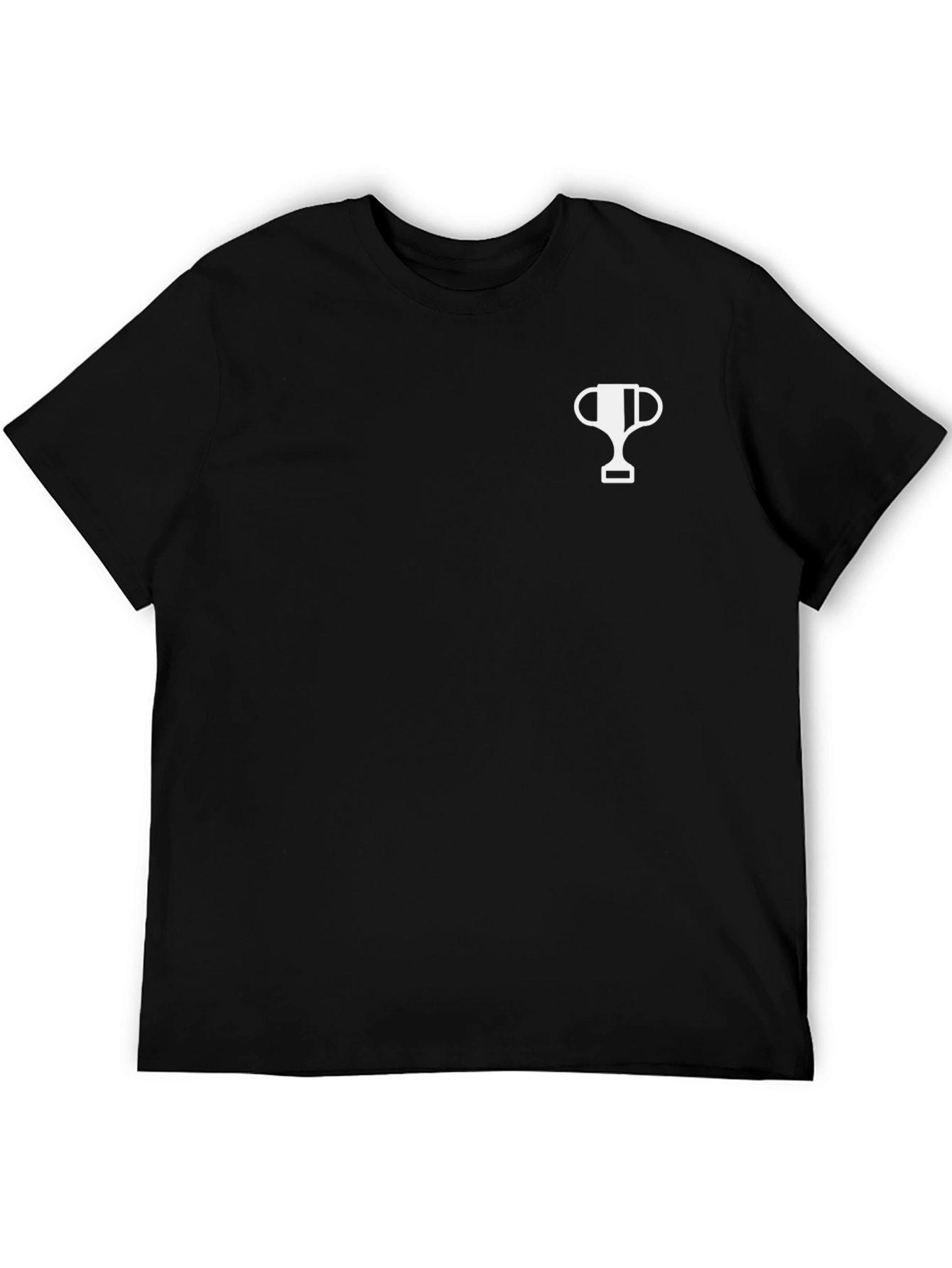 Mens Black T-Shirt with Trophy Graphic