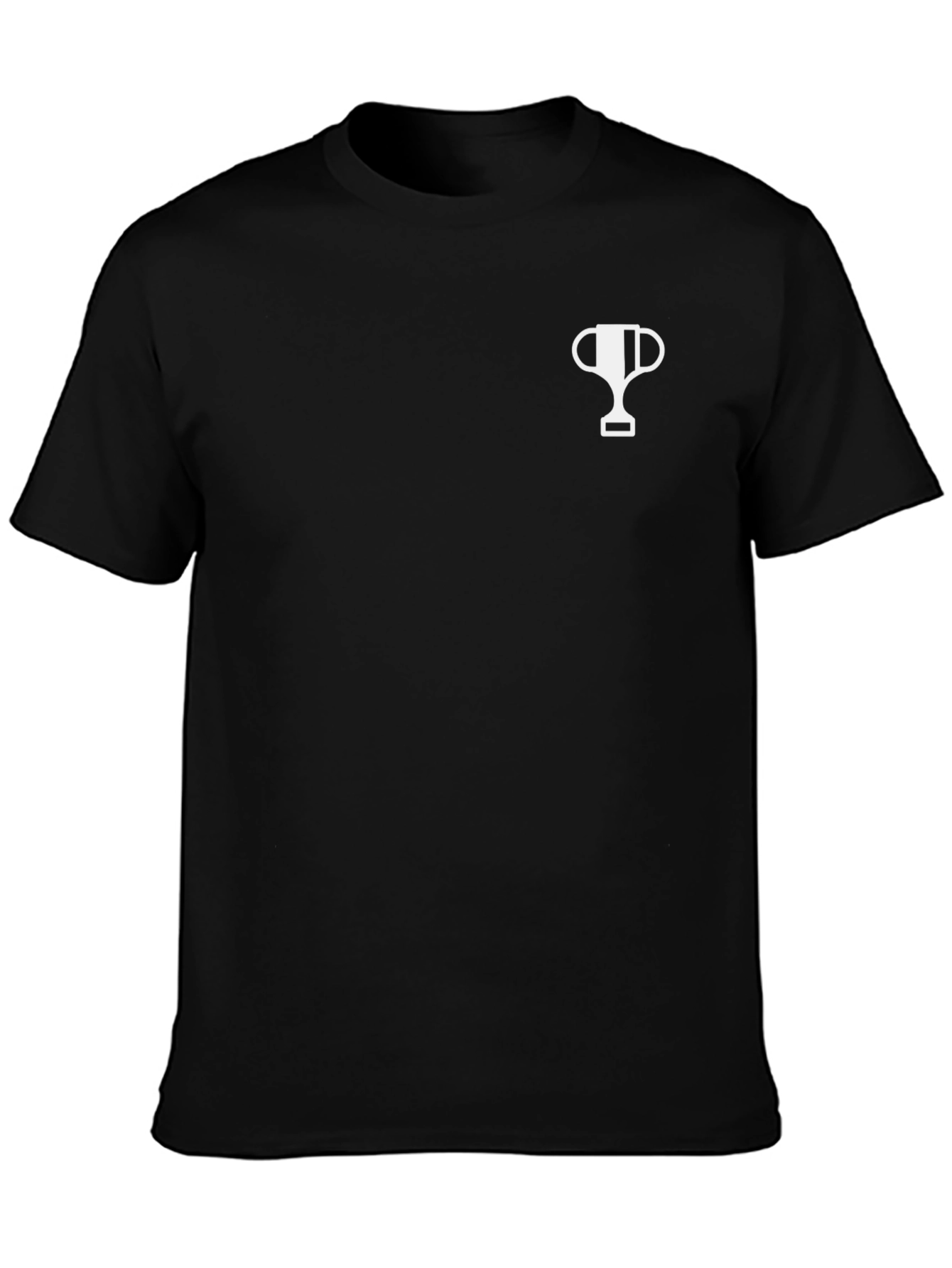 Mens Black T-Shirt with Trophy Graphic