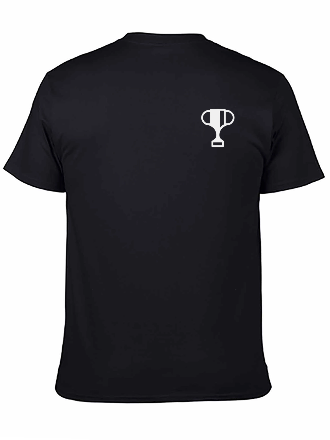 Mens Black T-Shirt with Trophy Graphic