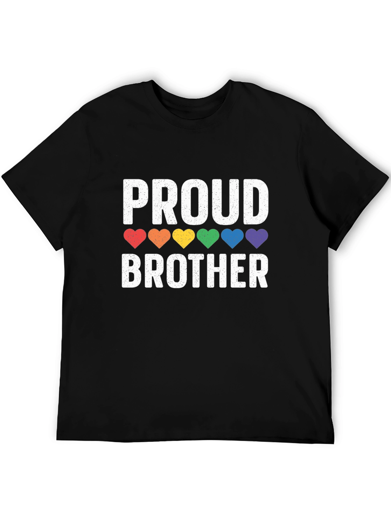 Proud Brother LGBTQ Pride Rainbow Heart T-Shirt