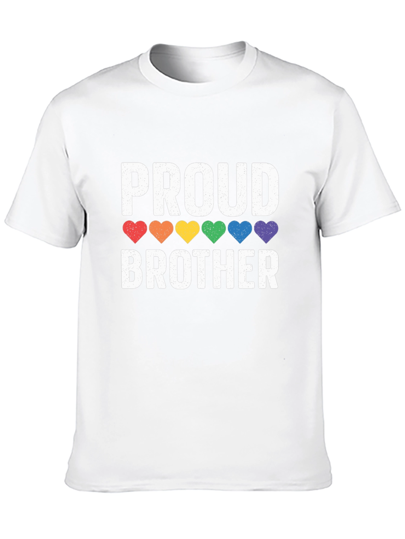 Proud Brother LGBTQ Pride Rainbow Heart T-Shirt