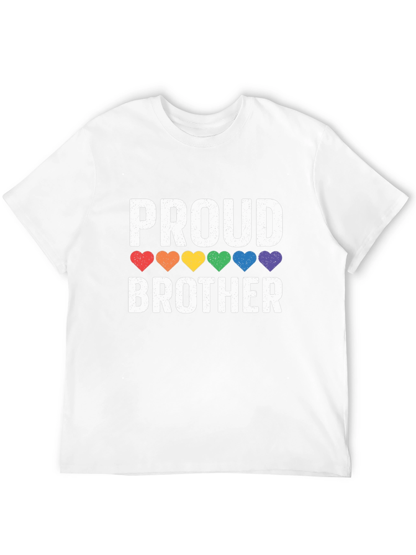 Proud Brother LGBTQ Pride Rainbow Heart T-Shirt