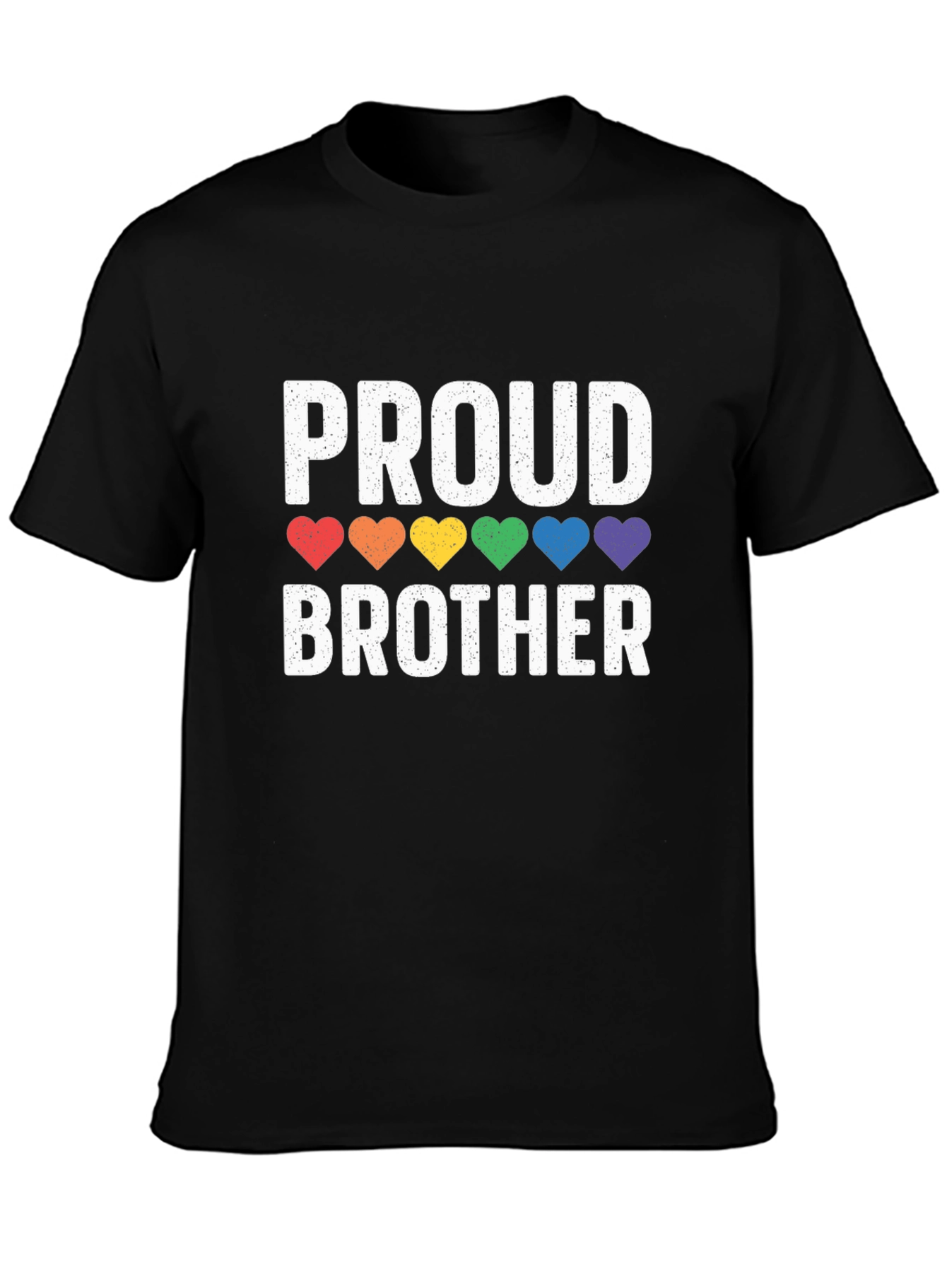 Proud Brother LGBTQ Pride Rainbow Heart T-Shirt