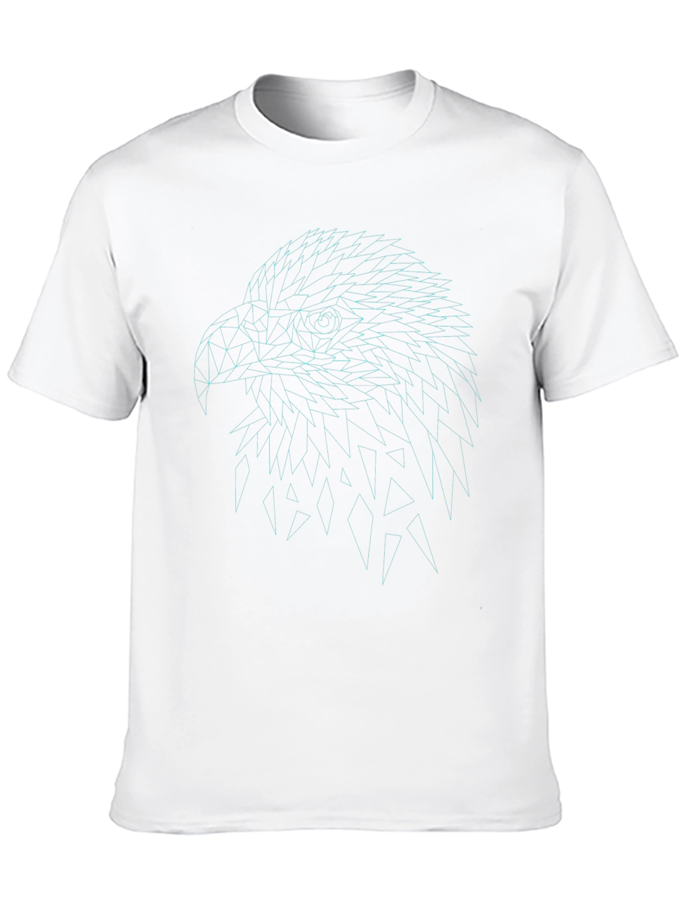 Geometric Eagle Graphic Tee - Cool Black Shirt