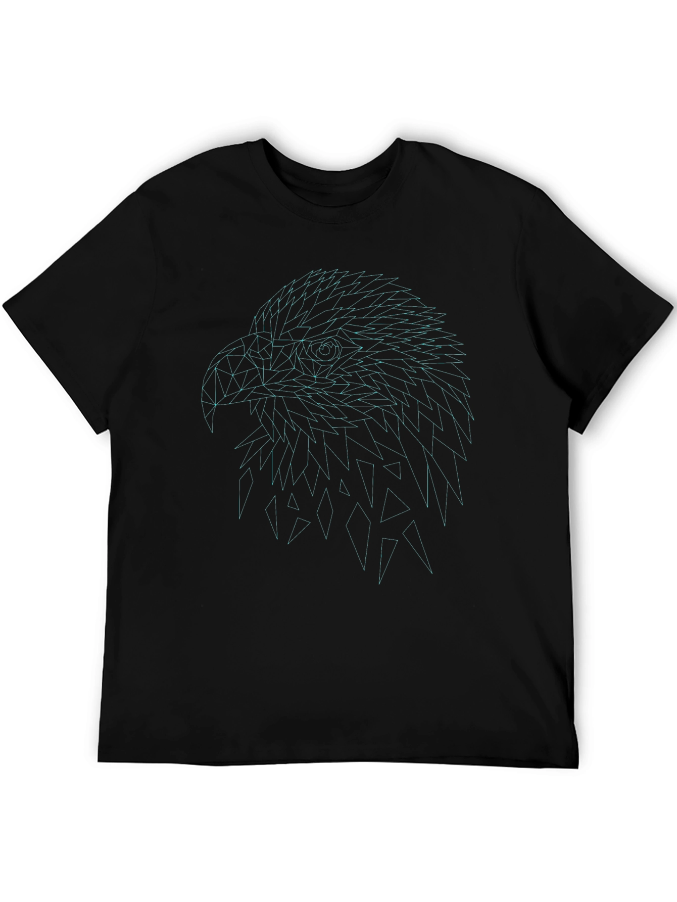 Geometric Eagle Graphic Tee - Cool Black Shirt