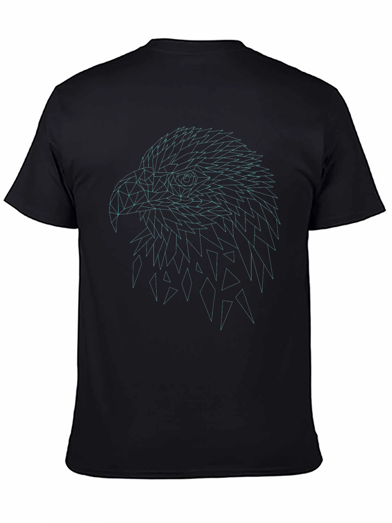 Geometric Eagle Graphic Tee - Cool Black Shirt