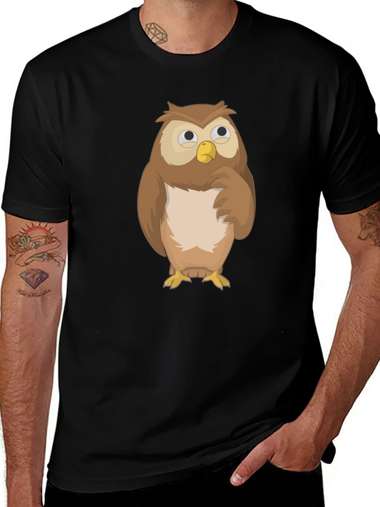 Owl Graphic Tee - Mens Black T-Shirt