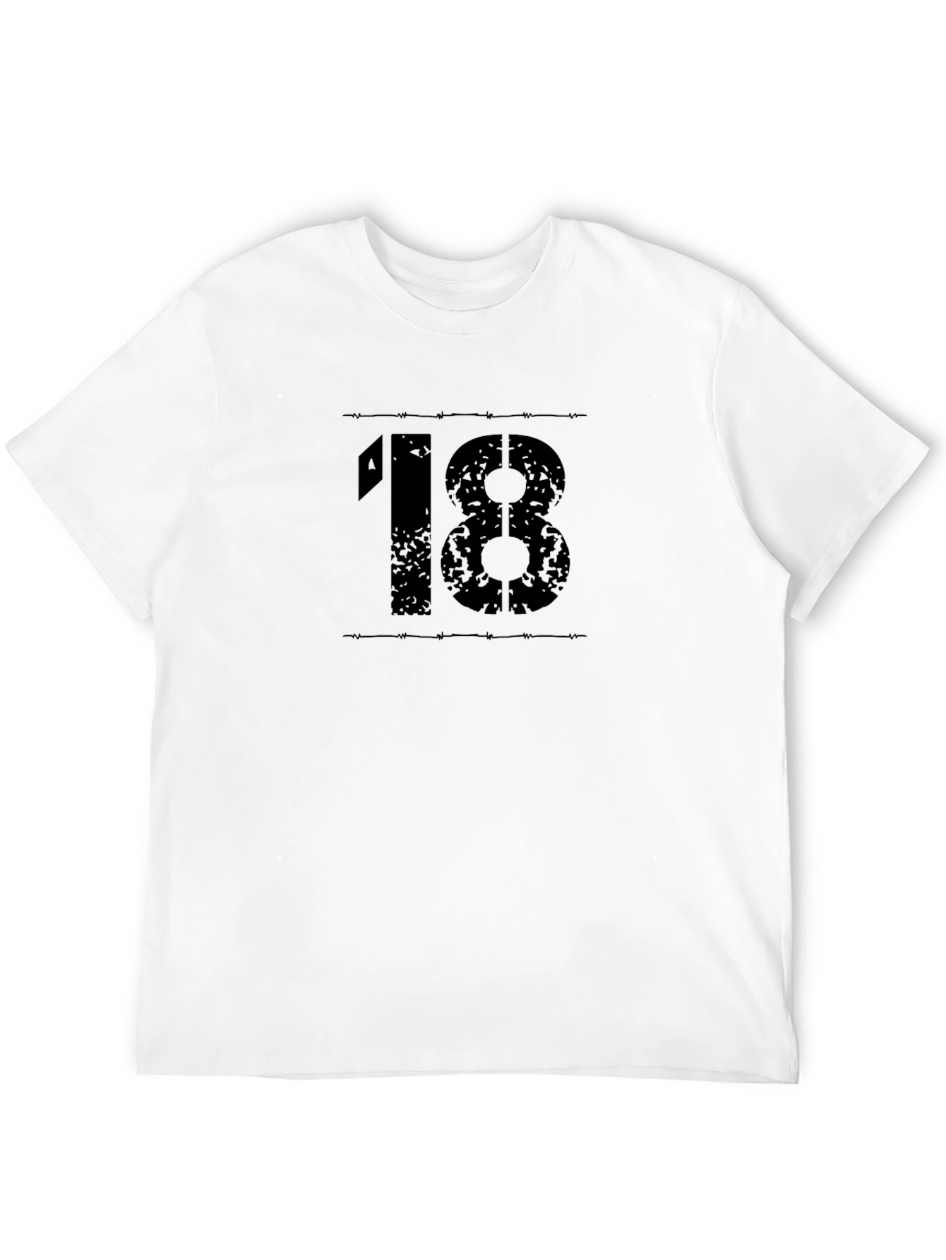 Graphic Tee - Number 18 - Black