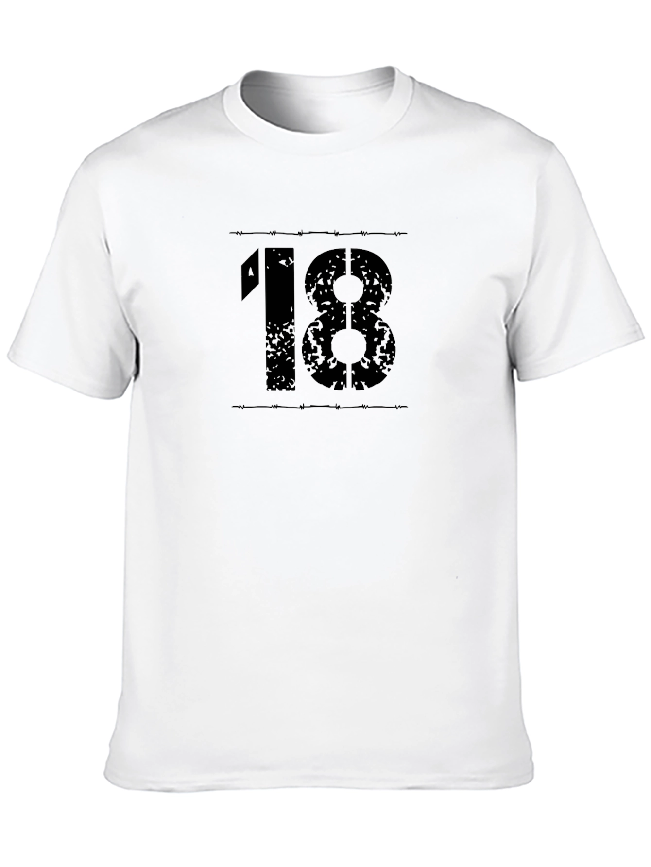 Graphic Tee - Number 18 - Black