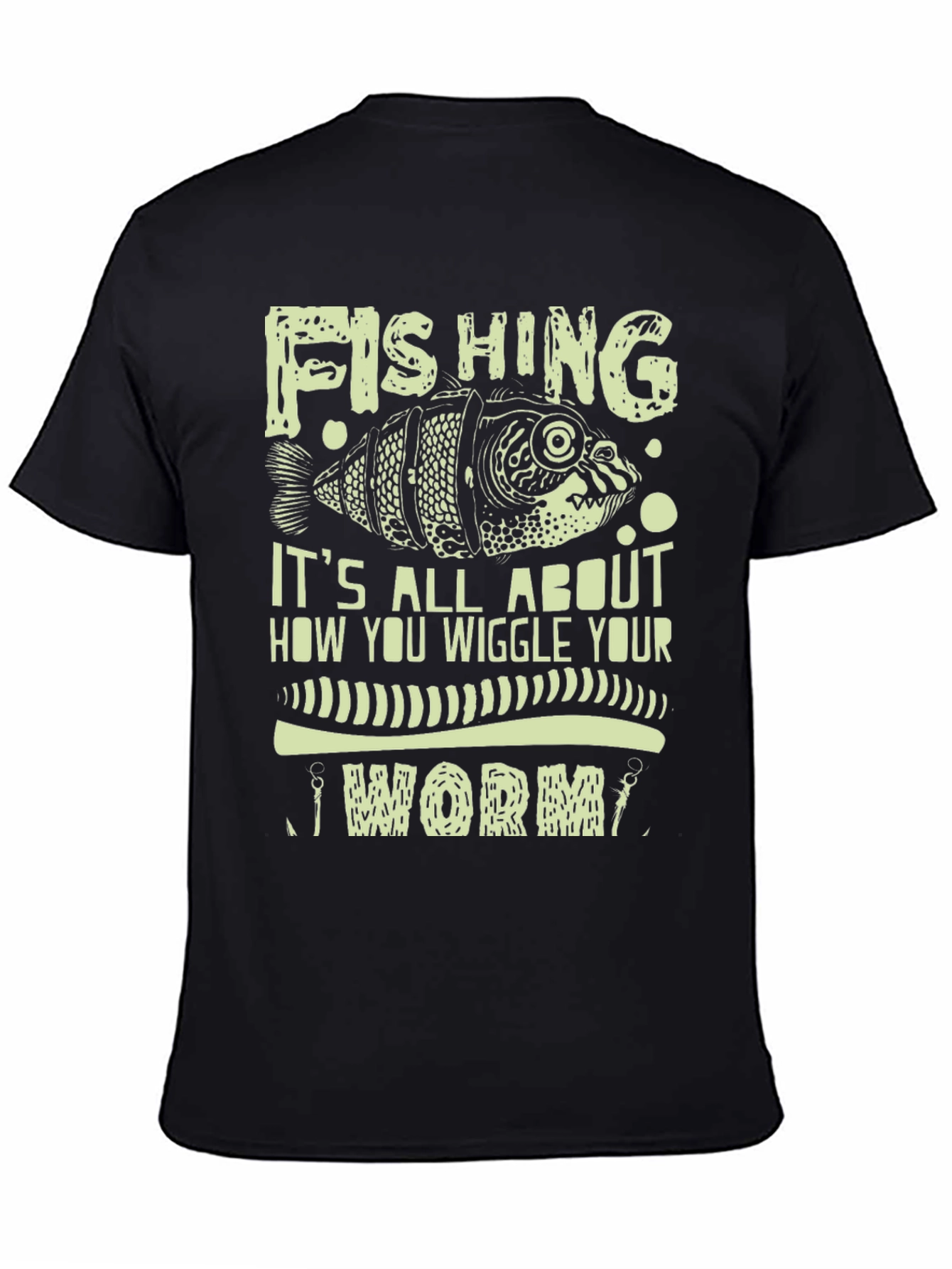 Fishing Worm Graphic Print Tee