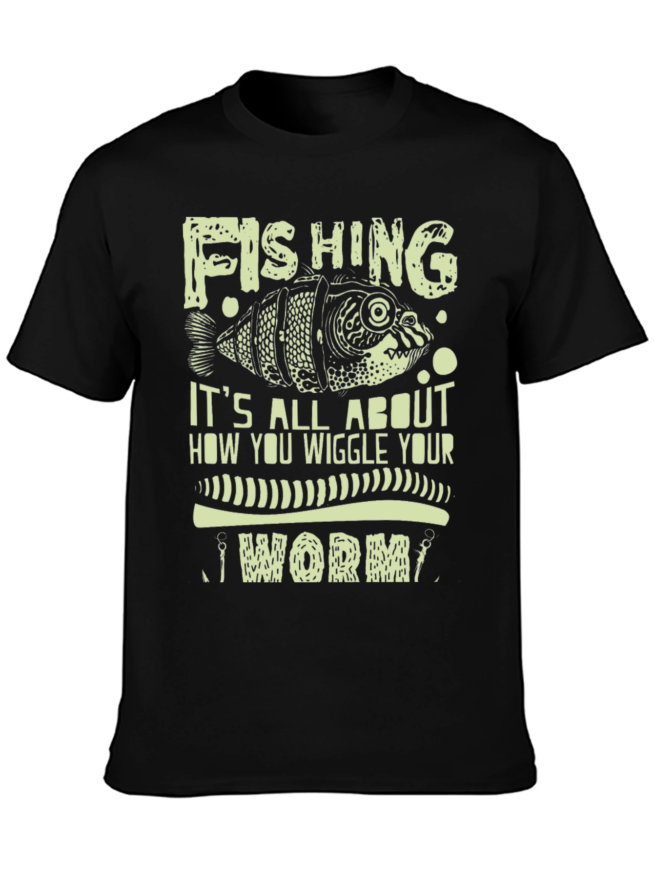 Fishing Worm Graphic Print Tee