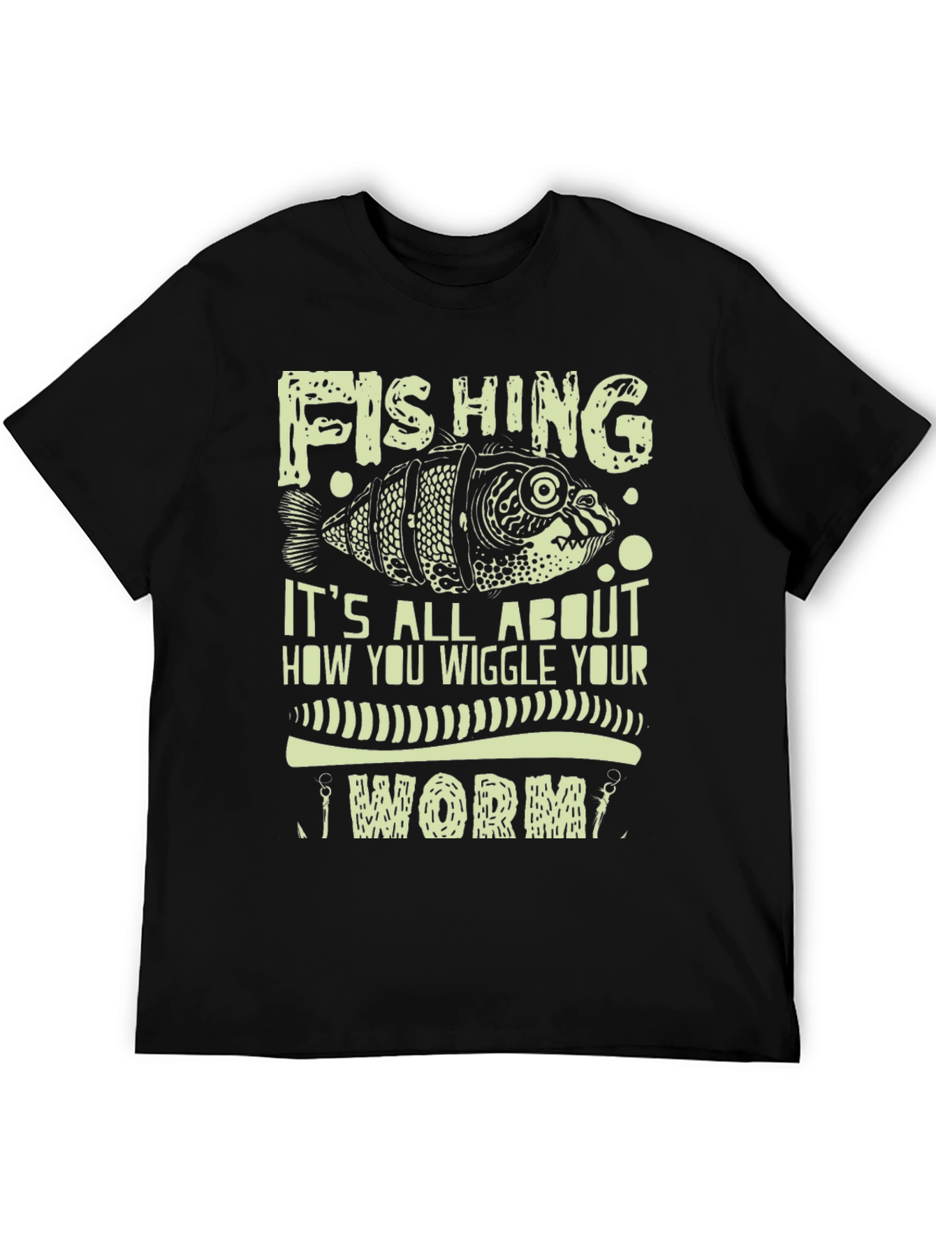 Fishing Worm Graphic Print Tee