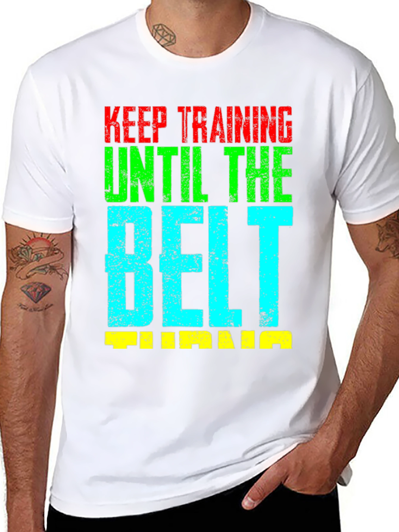 Keep Training Until the Belt Turns Jiu Jitsu T-Shirt