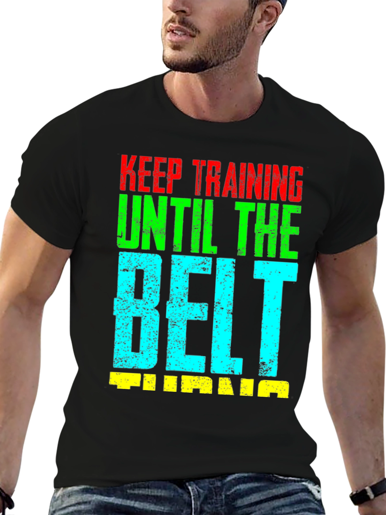 Keep Training Until the Belt Turns Jiu Jitsu T-Shirt