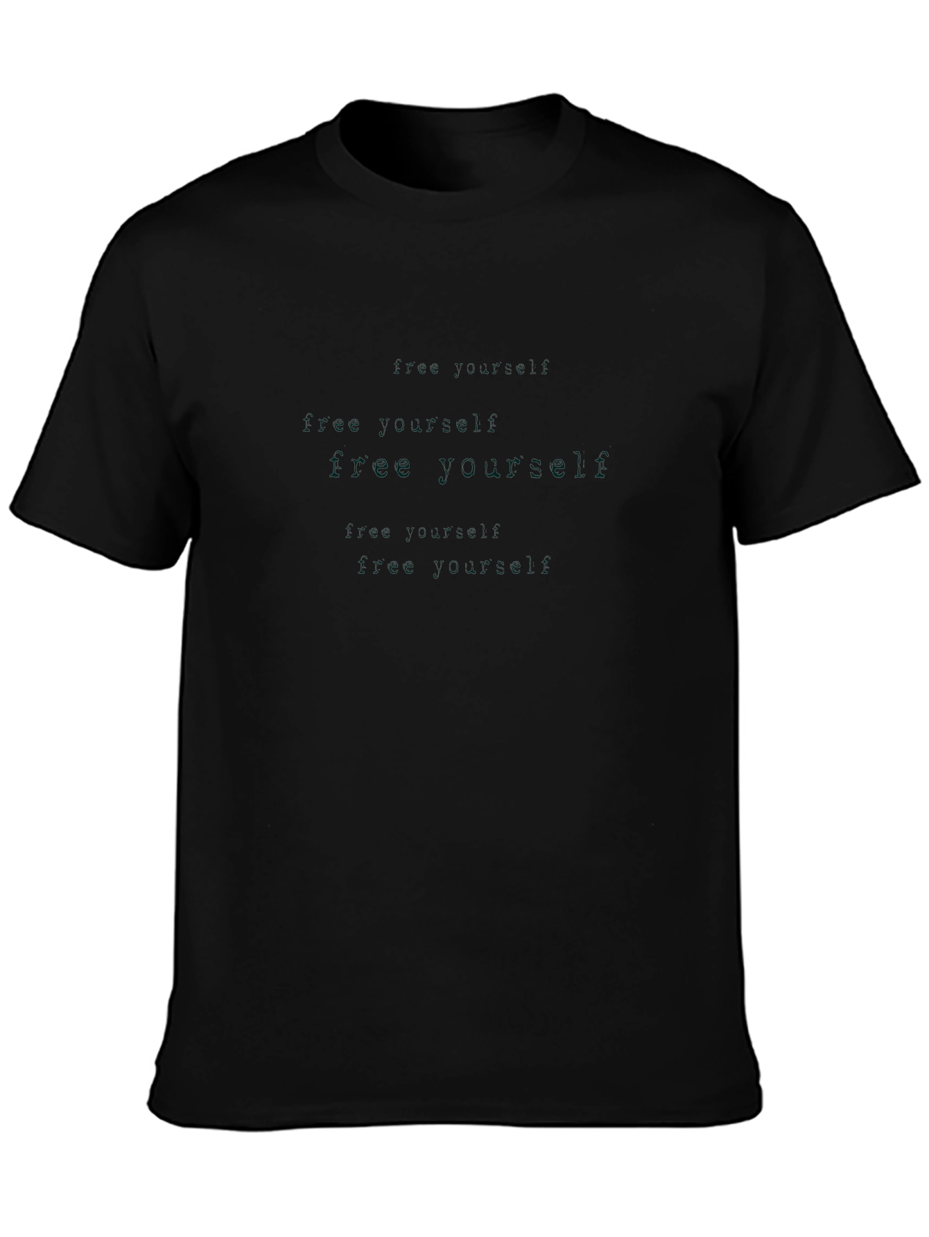Mens Black Casual Short Sleeve T-Shirt