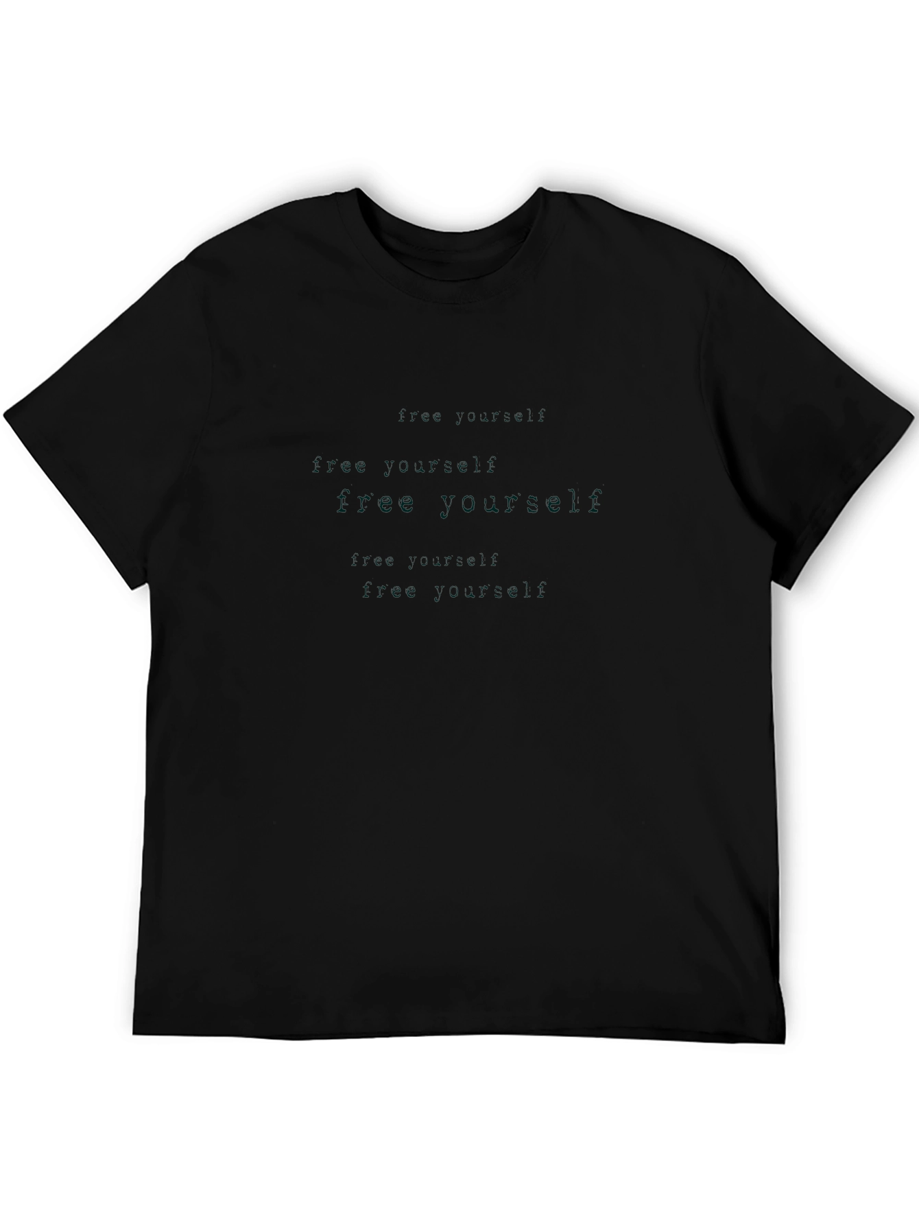 Mens Black Casual Short Sleeve T-Shirt