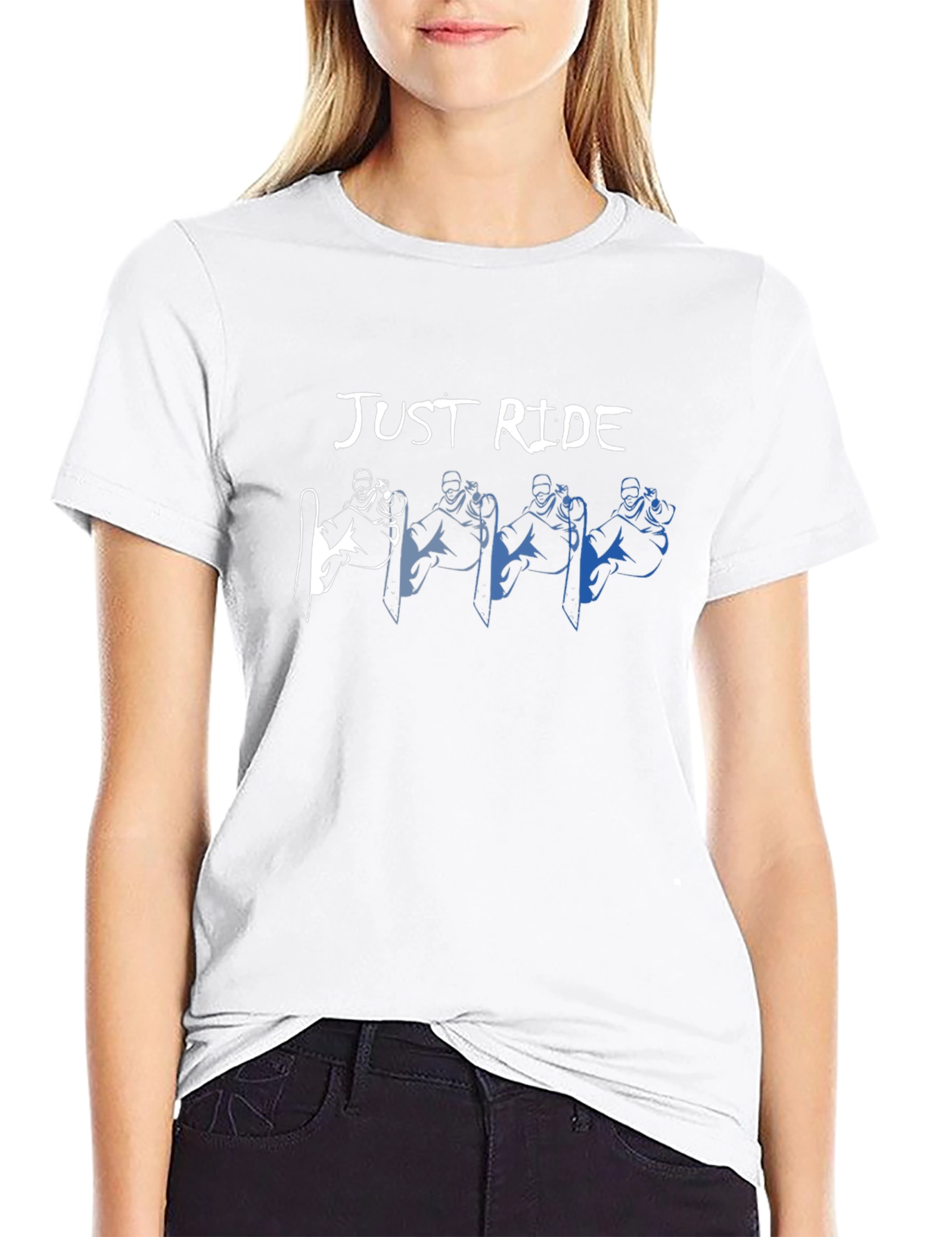Just Ride Graphic T-Shirt: Snowboarder Design