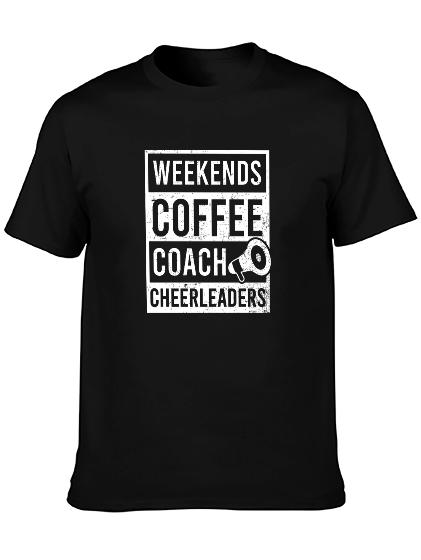 Weekends Coffee Coach Cheerleaders Graphic Tee