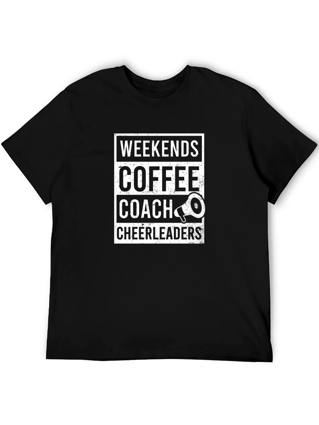 Weekends Coffee Coach Cheerleaders Graphic Tee