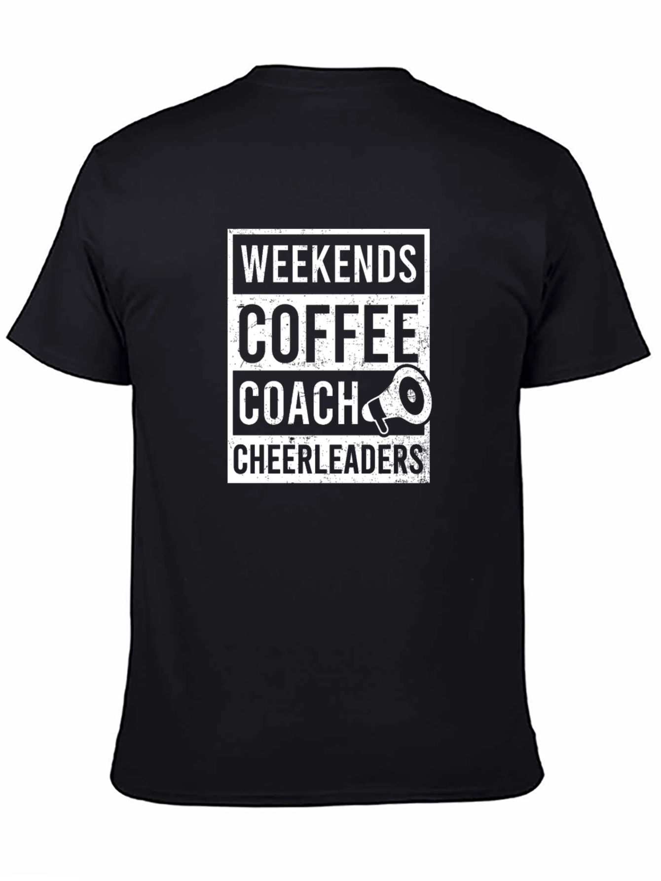 Weekends Coffee Coach Cheerleaders Graphic Tee