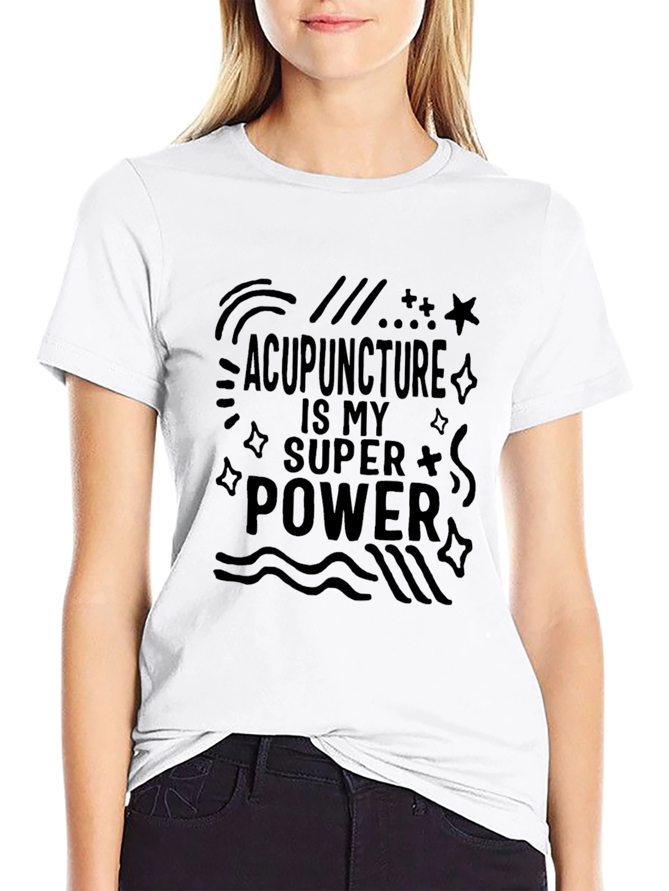 Acupuncture is My Superpower Black T-Shirt