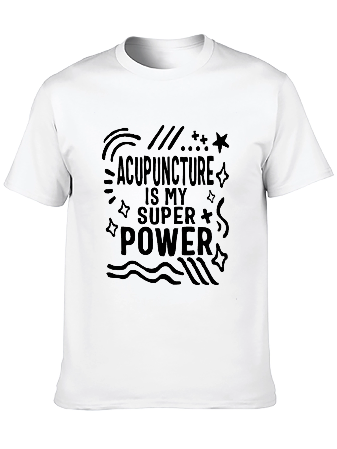 Acupuncture is My Superpower Black T-Shirt
