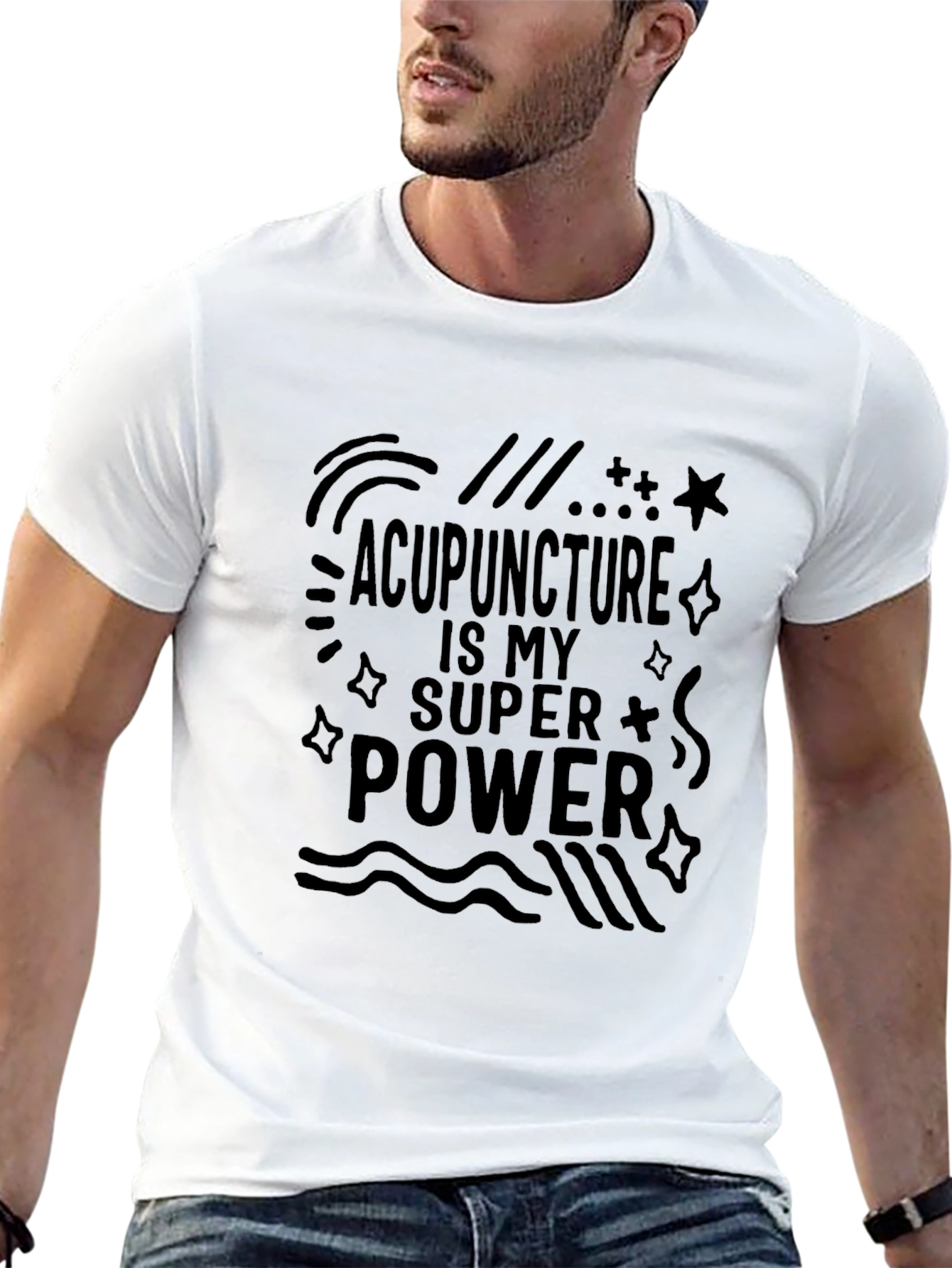 Acupuncture is My Superpower Black T-Shirt