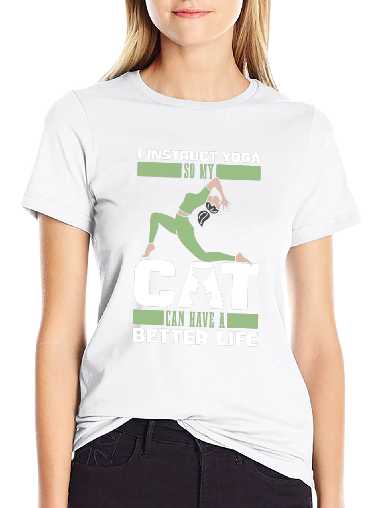 Yoga Instructor Cat Lover T-Shirt