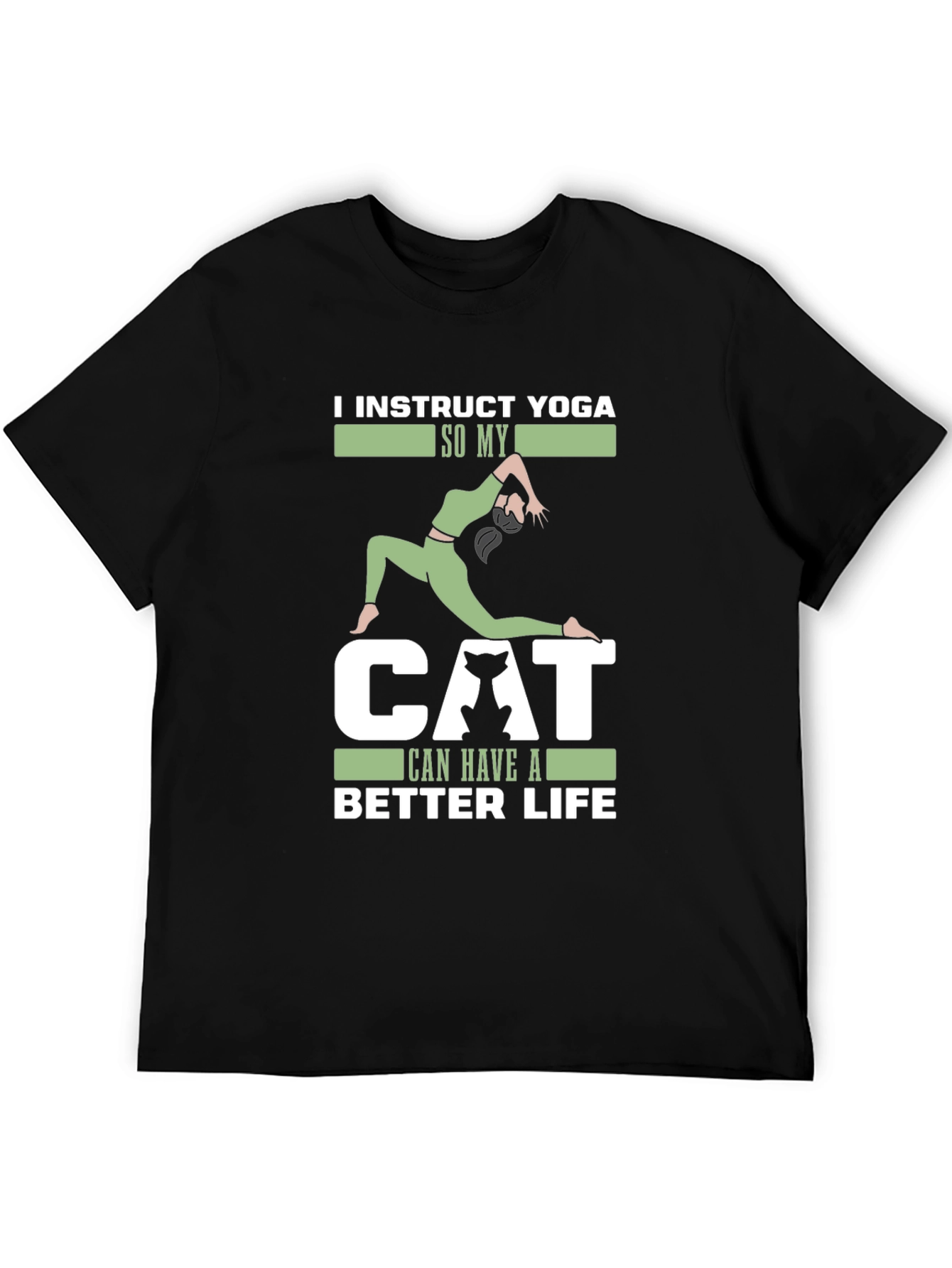 Yoga Instructor Cat Lover T-Shirt