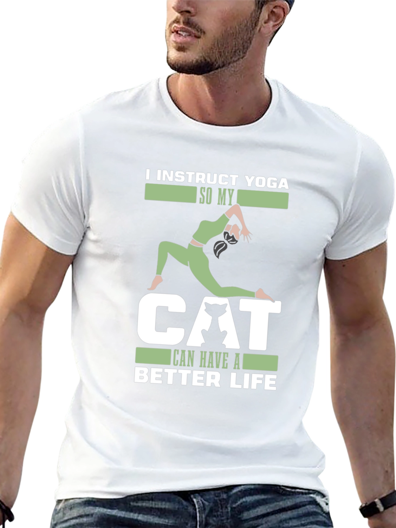 Yoga Instructor Cat Lover T-Shirt