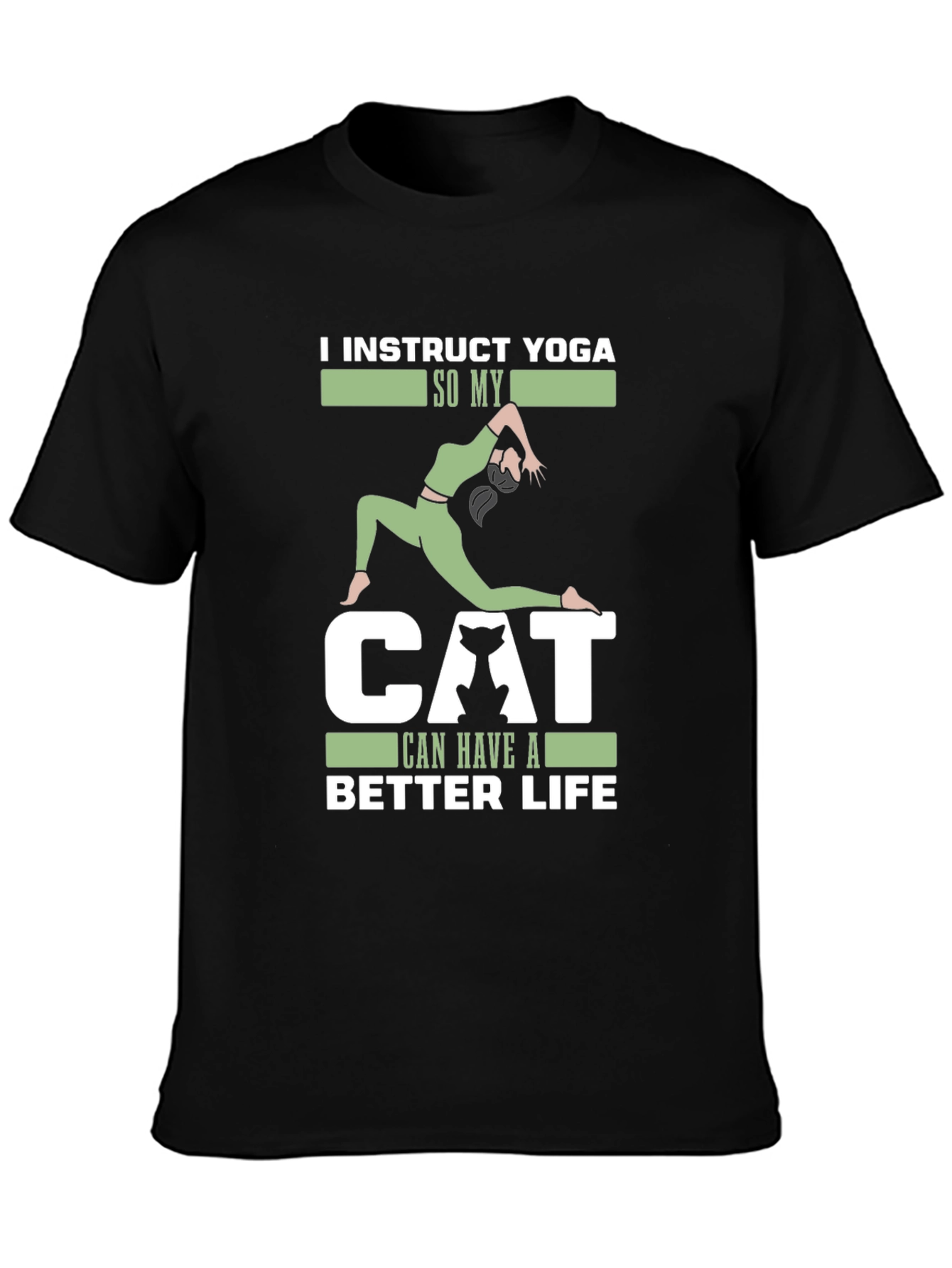 Yoga Instructor Cat Lover T-Shirt