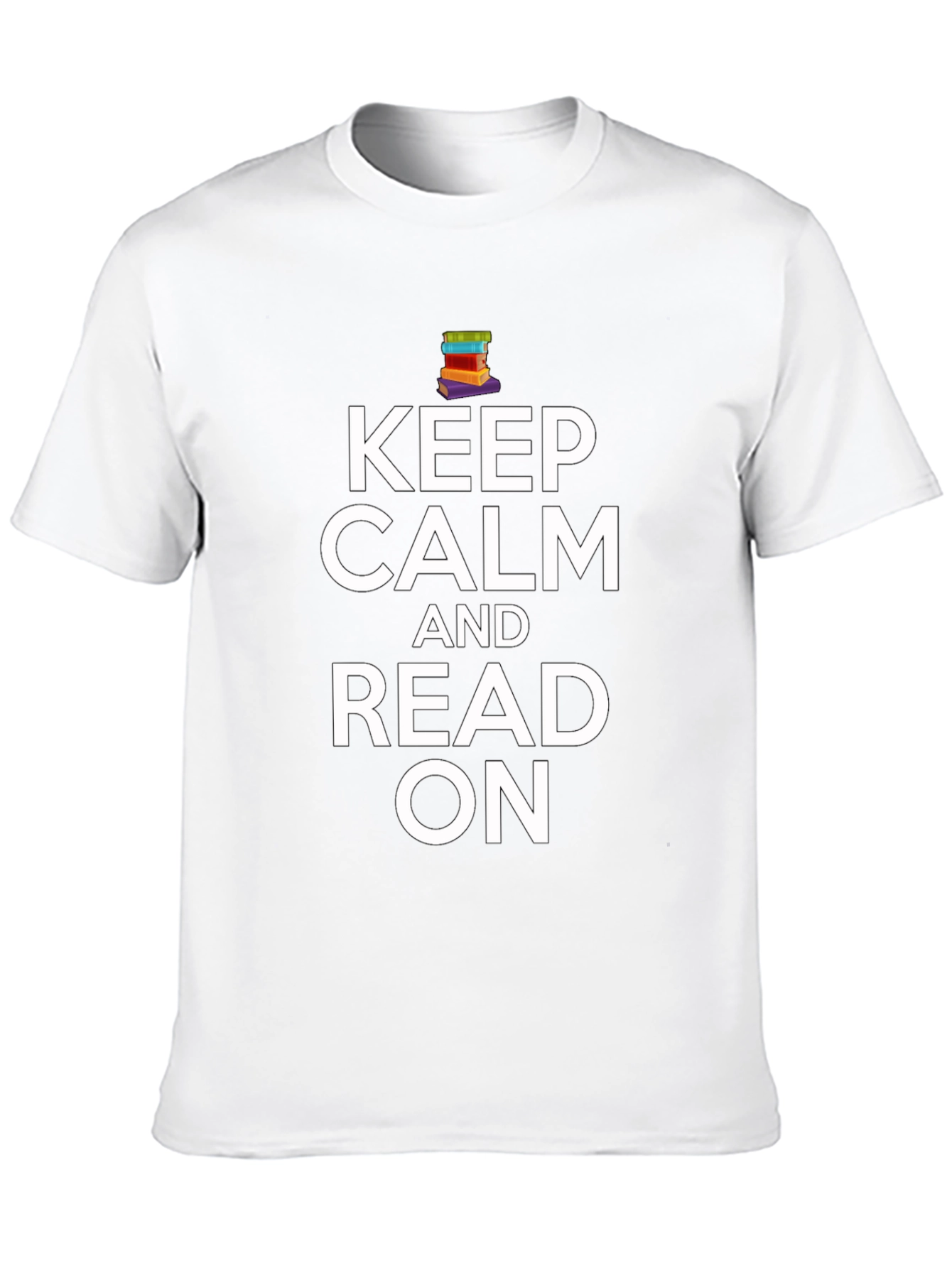 Keep Calm and Read On Black T-Shirt