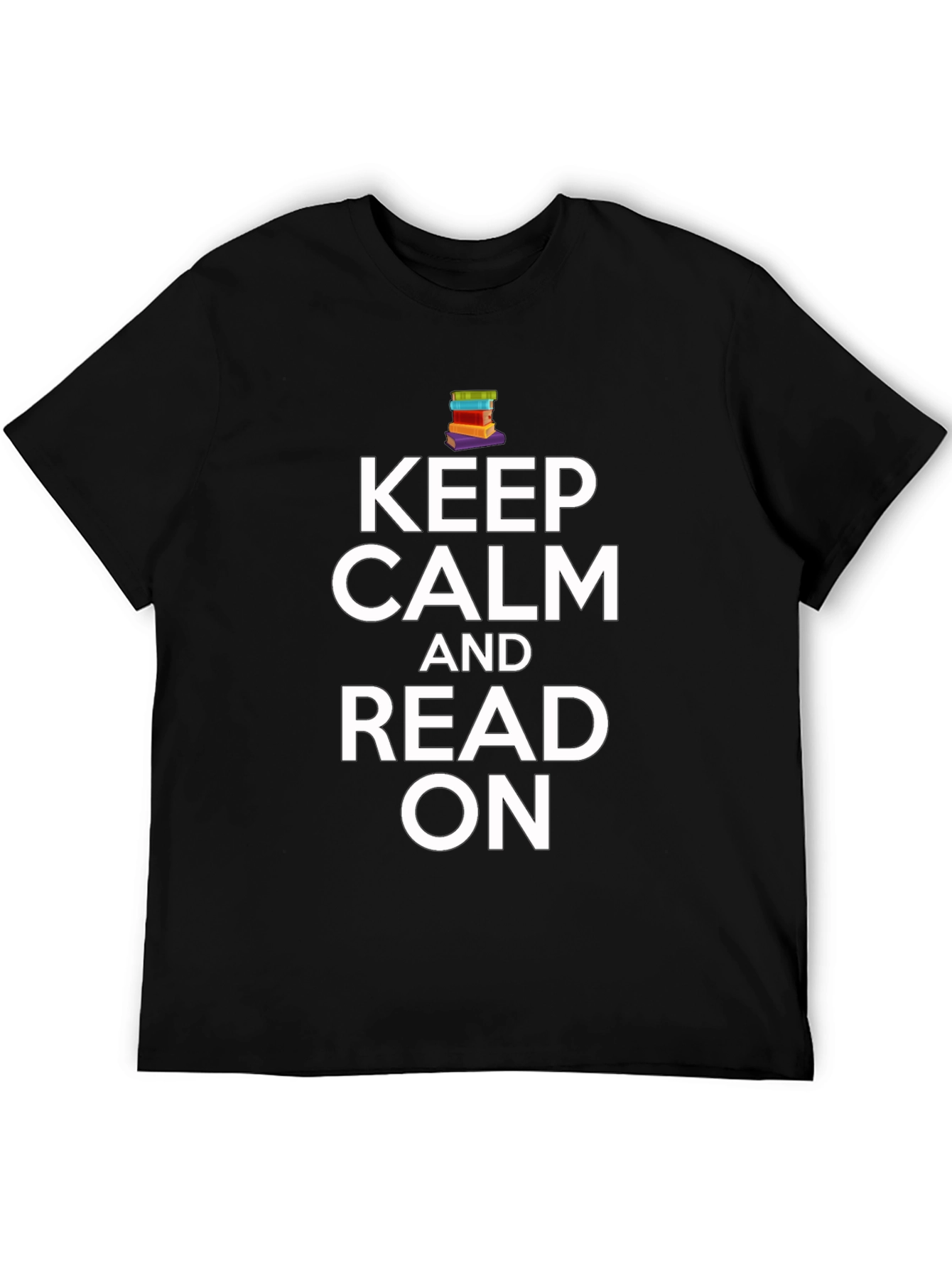 Keep Calm and Read On Black T-Shirt