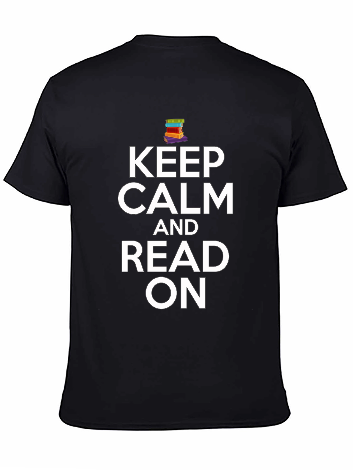 Keep Calm and Read On Black T-Shirt