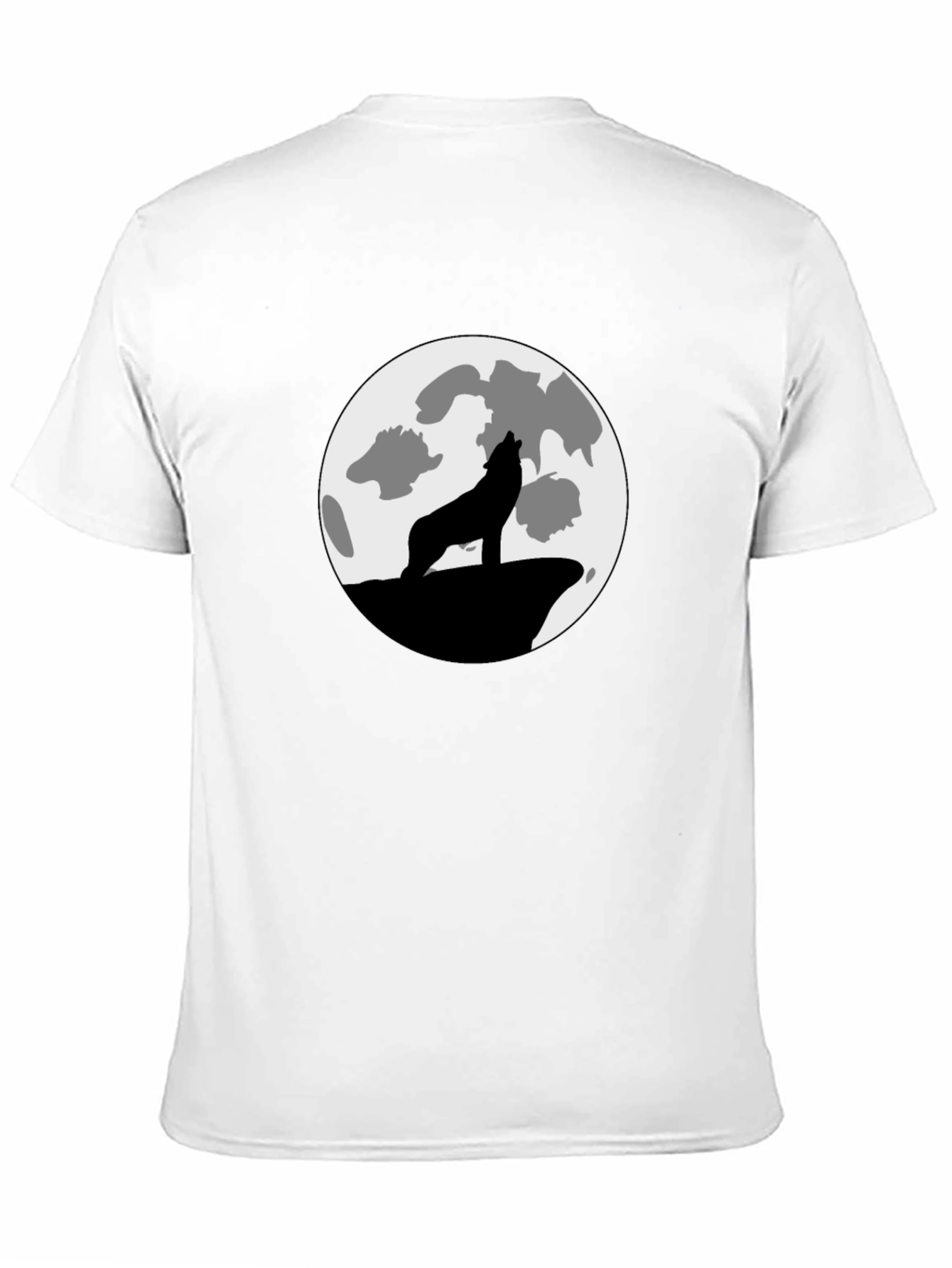 Wolf Moon Graphic Tee - Black Cotton T-Shirt