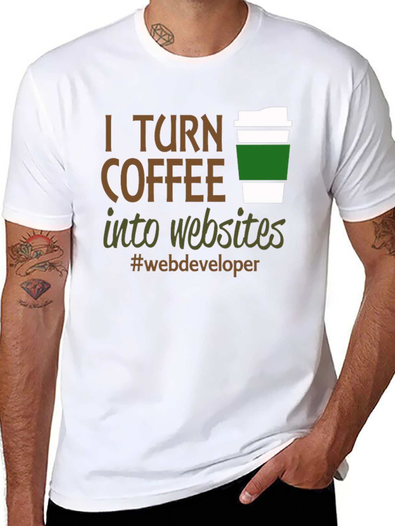 I Turn Coffee Into Websites T-Shirt
