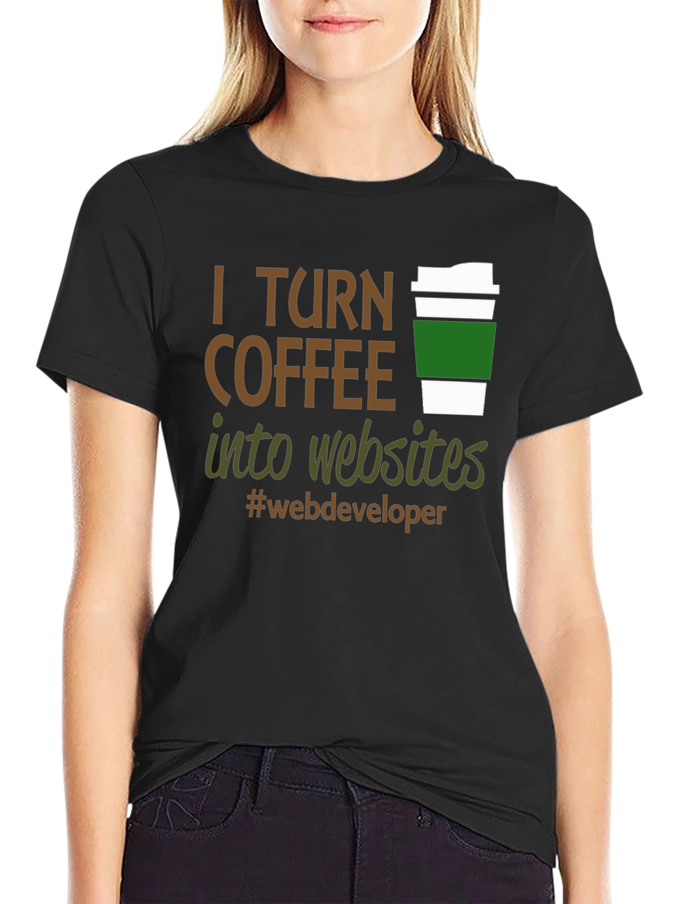 I Turn Coffee Into Websites T-Shirt