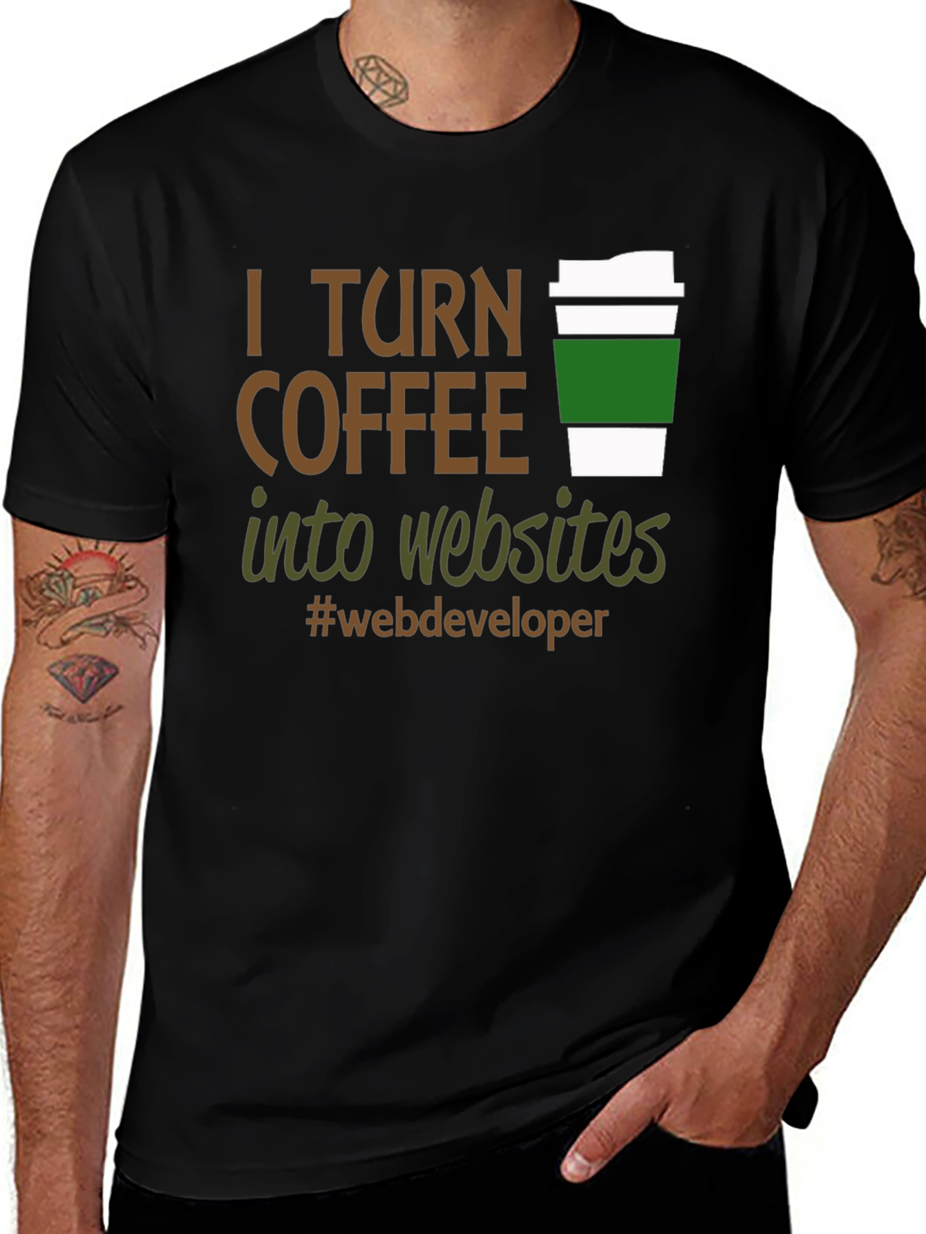 I Turn Coffee Into Websites T-Shirt