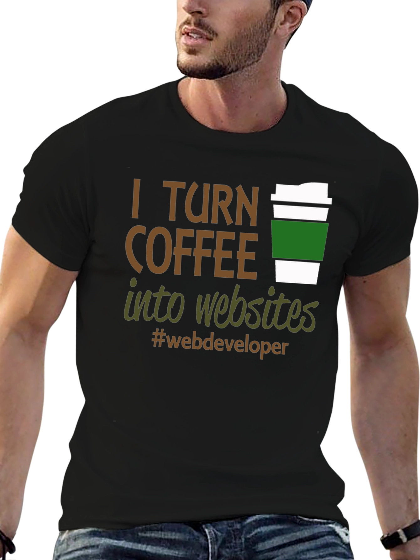 I Turn Coffee Into Websites T-Shirt