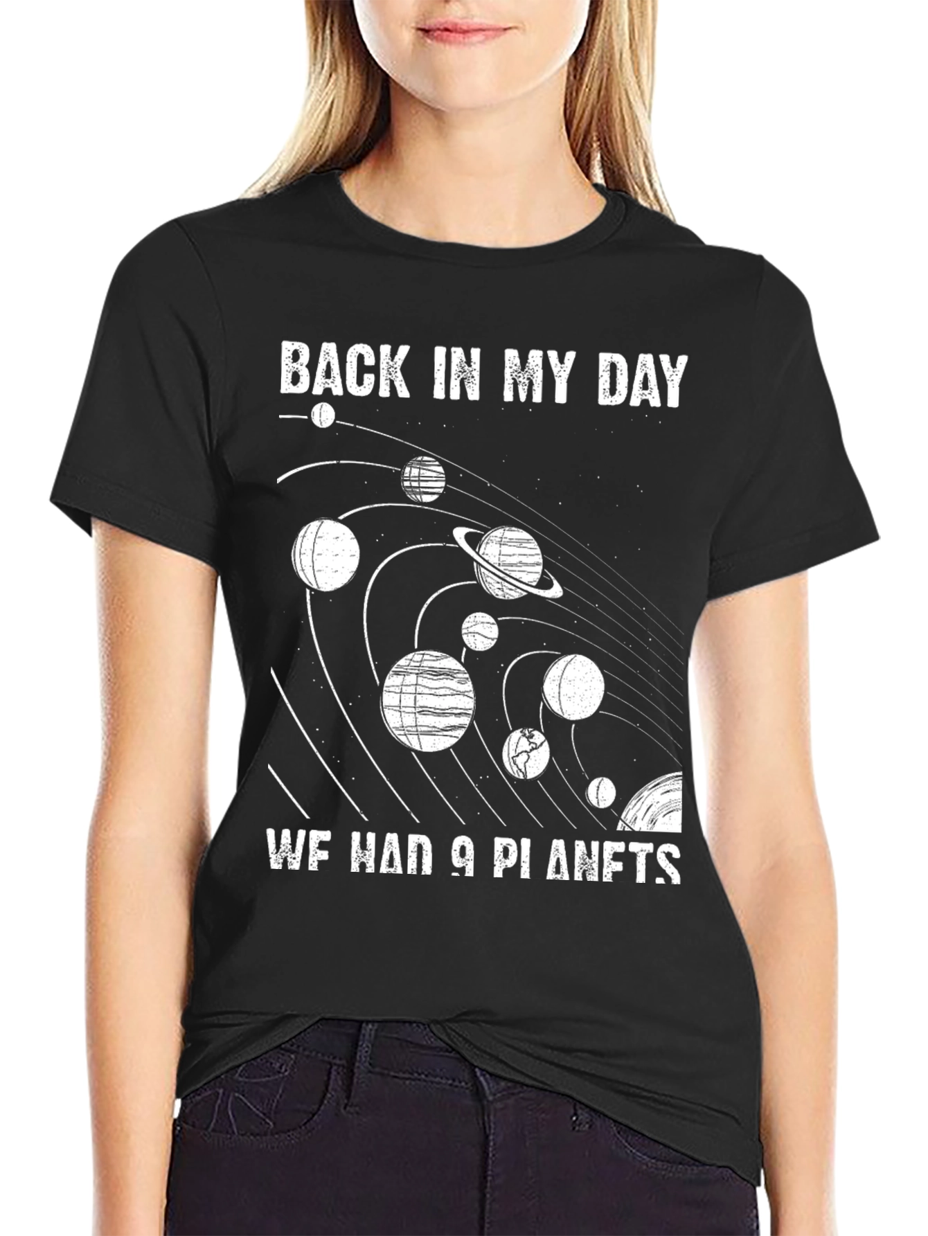 Retro 9 Planets Graphic Tee