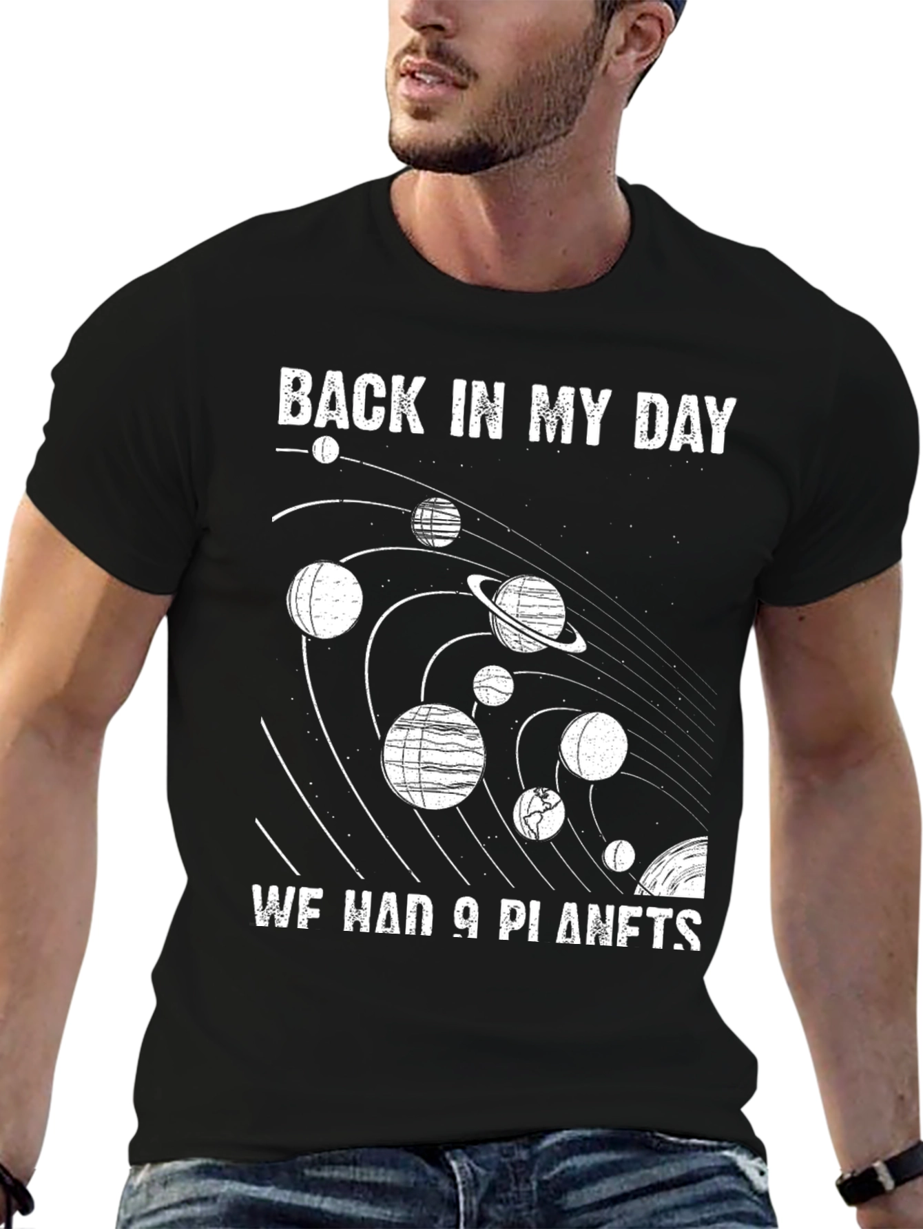 Retro 9 Planets Graphic Tee